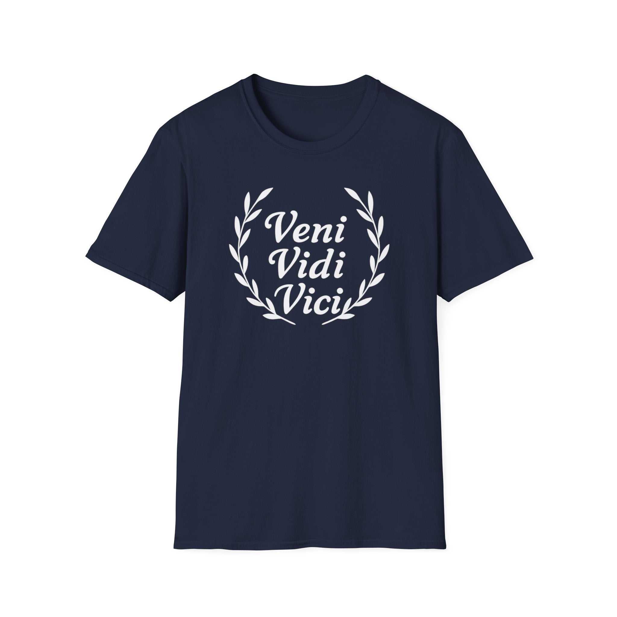 Veni Vidi Vici White Text Unisex  Softstyle T-Shirt