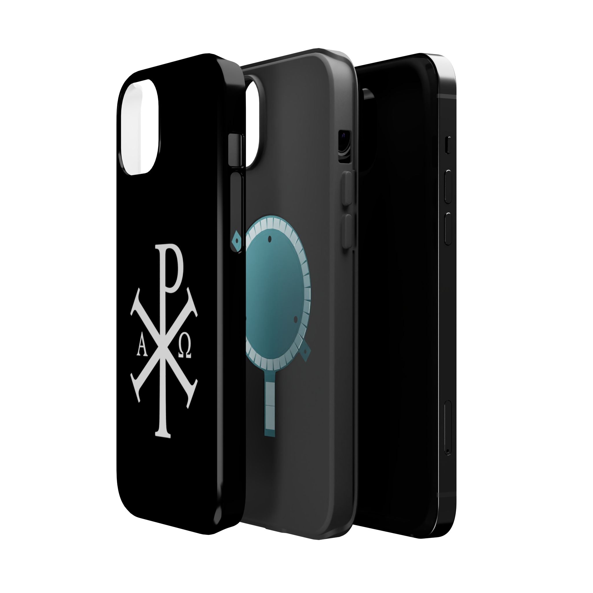 Pi Chi Rho White Design Magnetic Impact-Resistant Cases