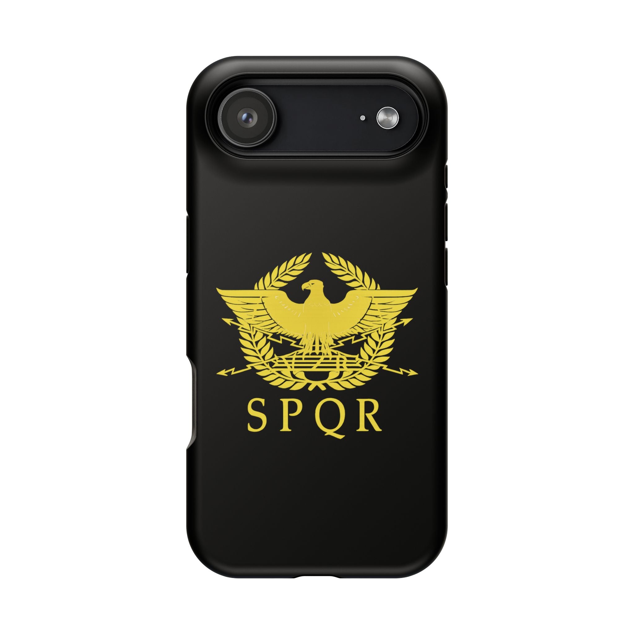 SPQR Gold Roman Eagle Symbol Black iPhone Magnetic Impact-Resistant Cases