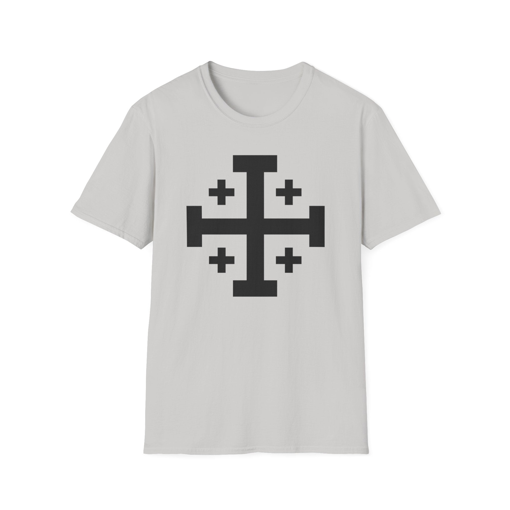 Cross of Jerusalem Black Design Softstyle T-Shirt