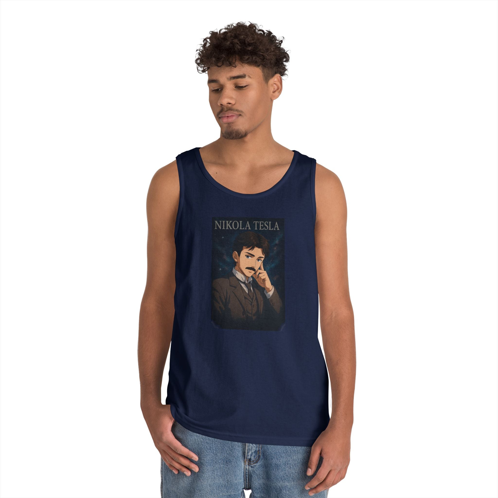 Nikola Tesla Unisex Heavy Cotton Tank Top