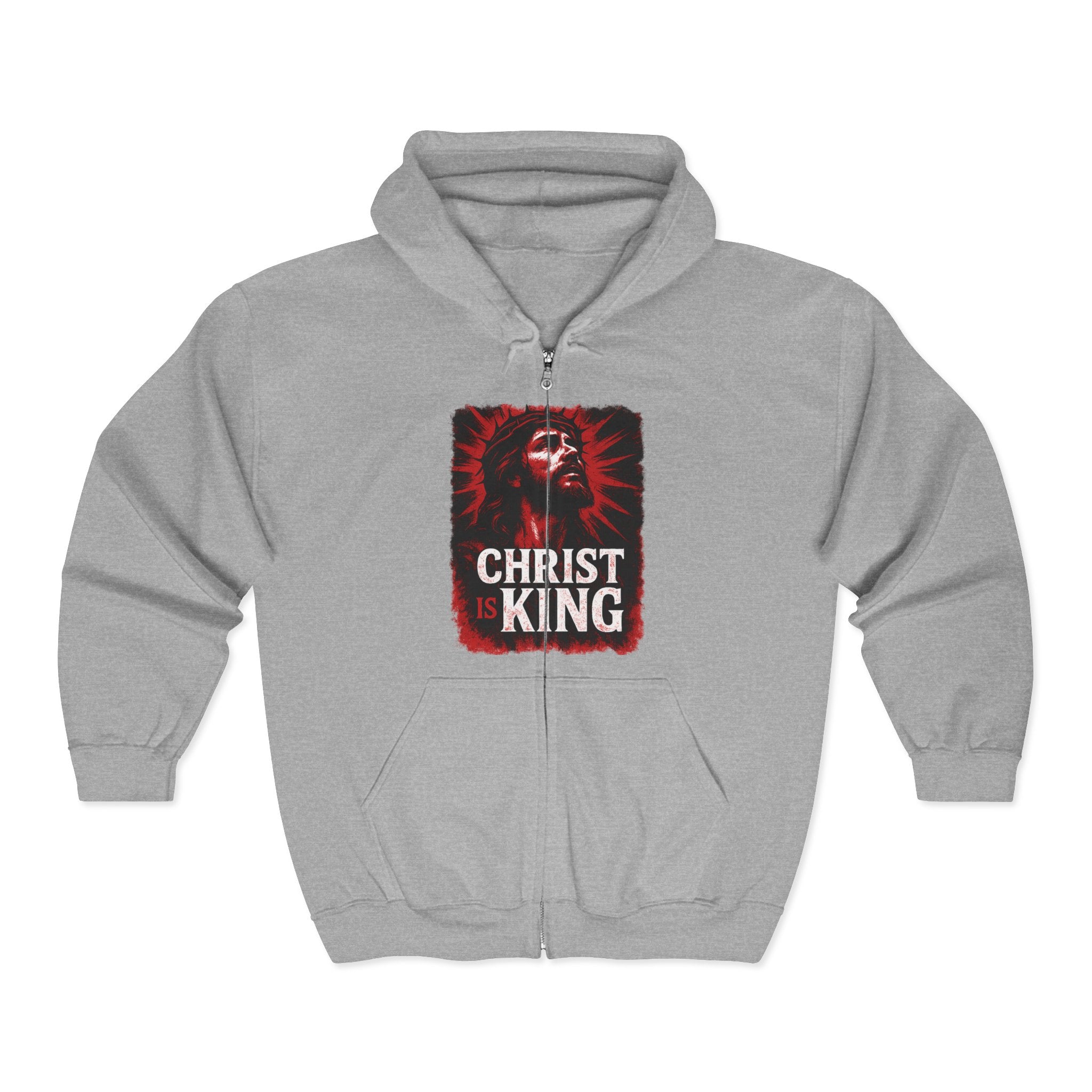 Christ is King Zip-Up Hoodie, Christ is King Zip-Up Sweatshirt