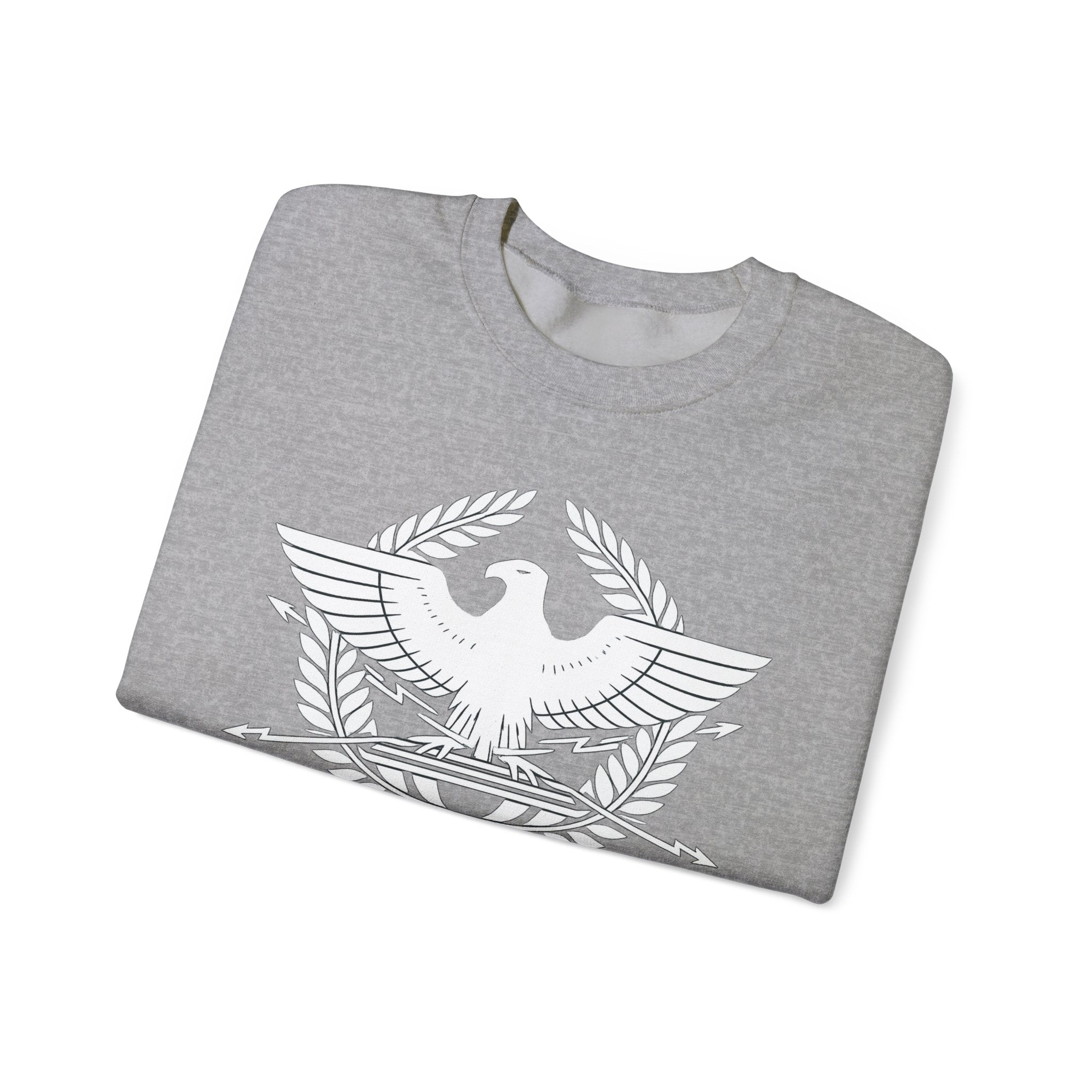 SPQR Roman Eagle White Design Crewneck Sweatshirt