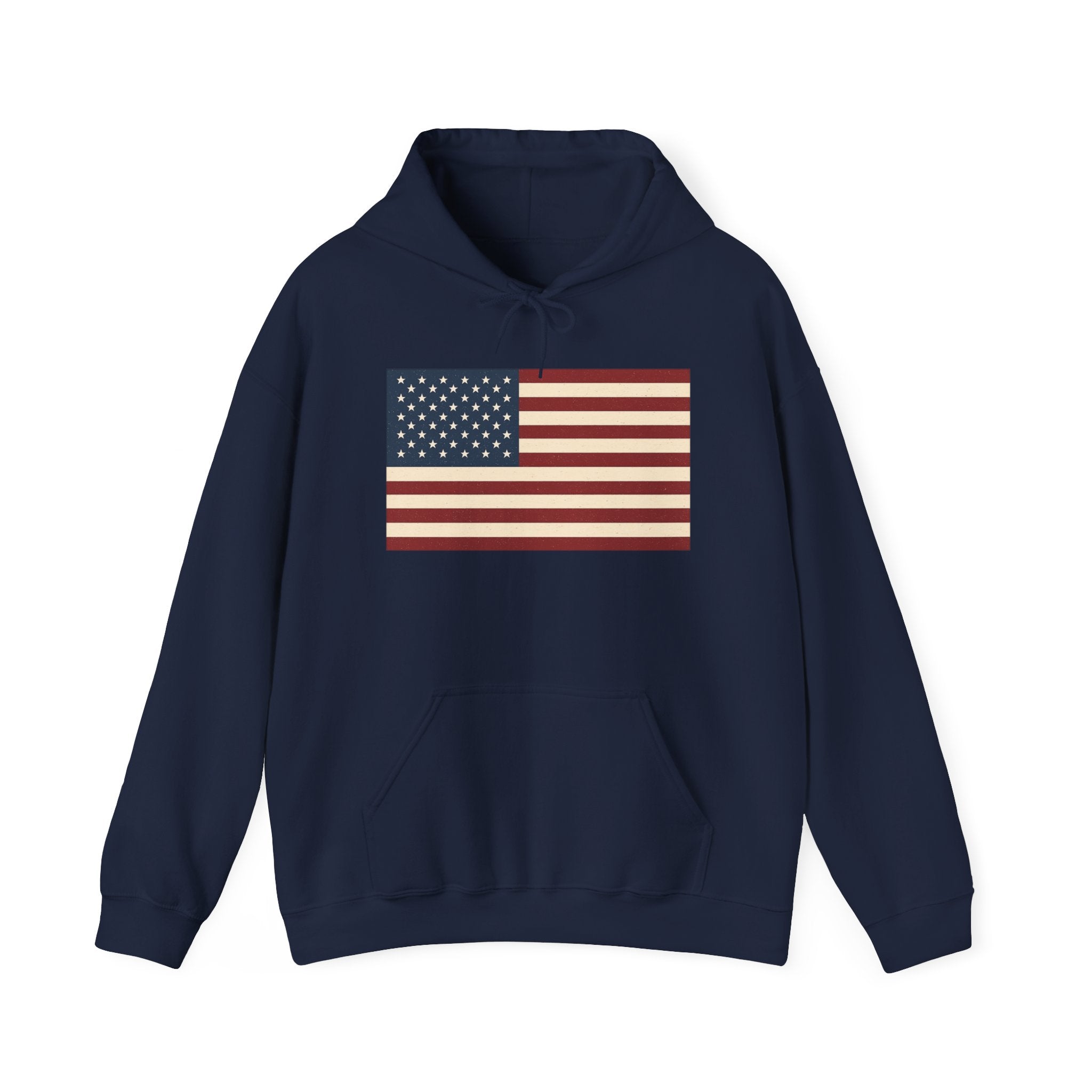 American Flag Pull Over Hoodie Sweatshirt