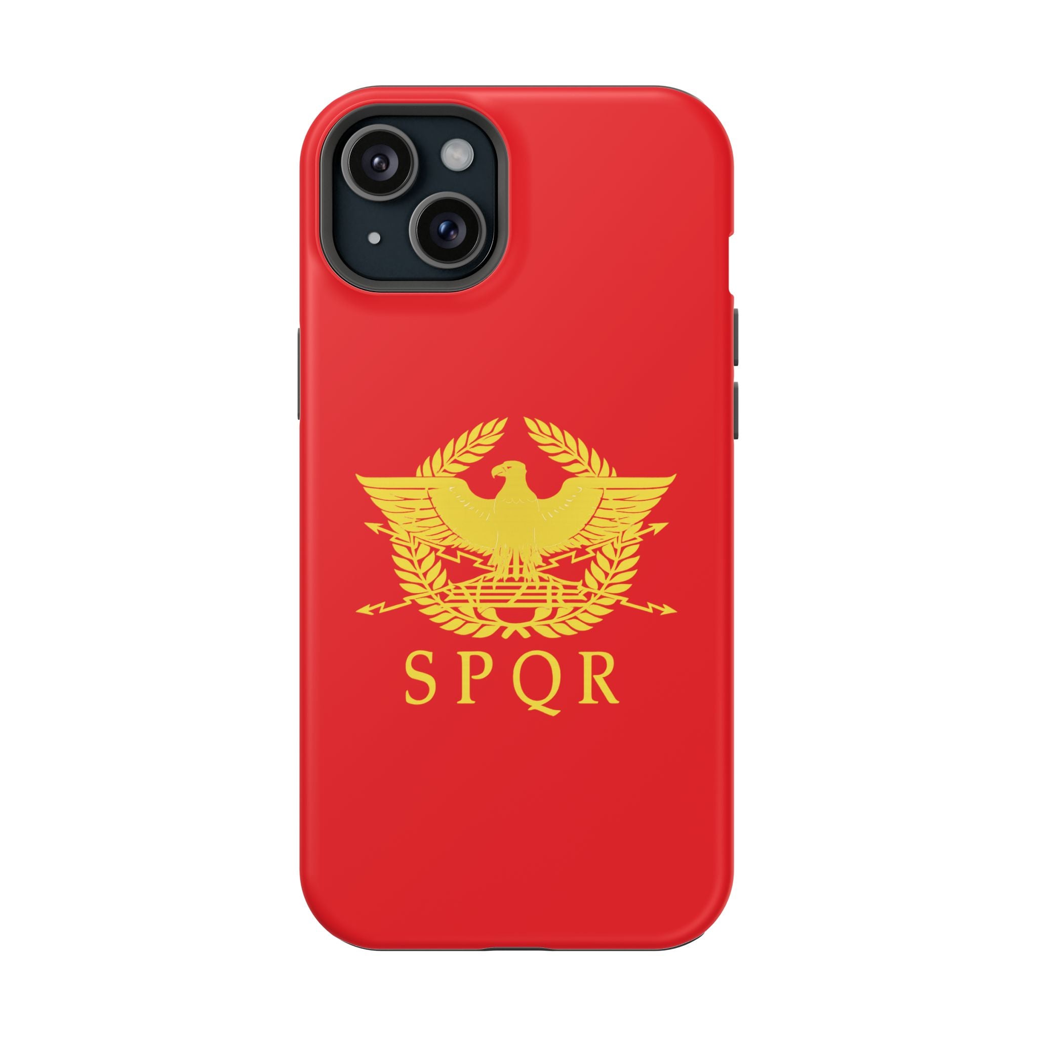 SPQR Gold Roman Eagle Symbol Red Magnetic Impact-Resistant Cases