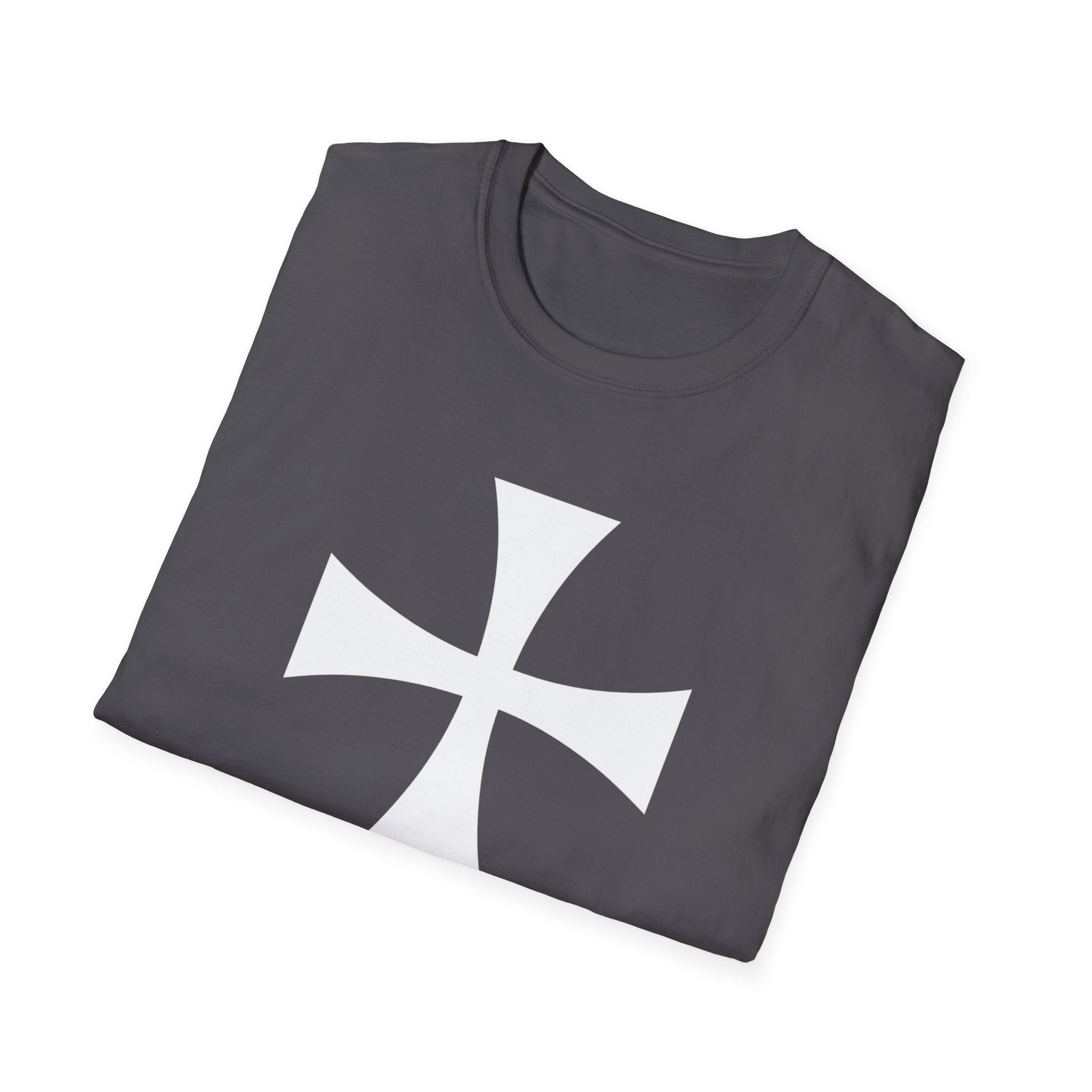 Teutonic Cross White Softstyle Cotton T-Shirt