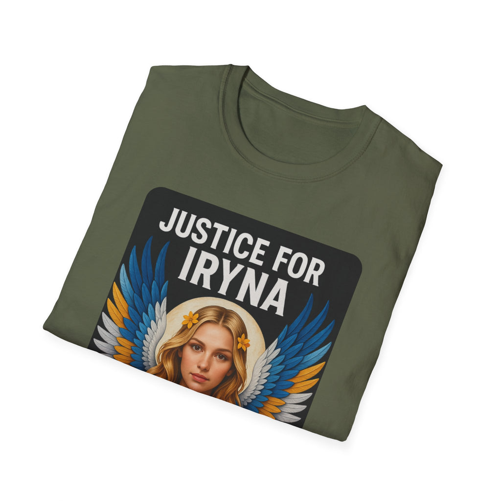 Justice for Iryna Unisex Softstyle T-Shirt, Protest T-Shirt, Statement Apparel