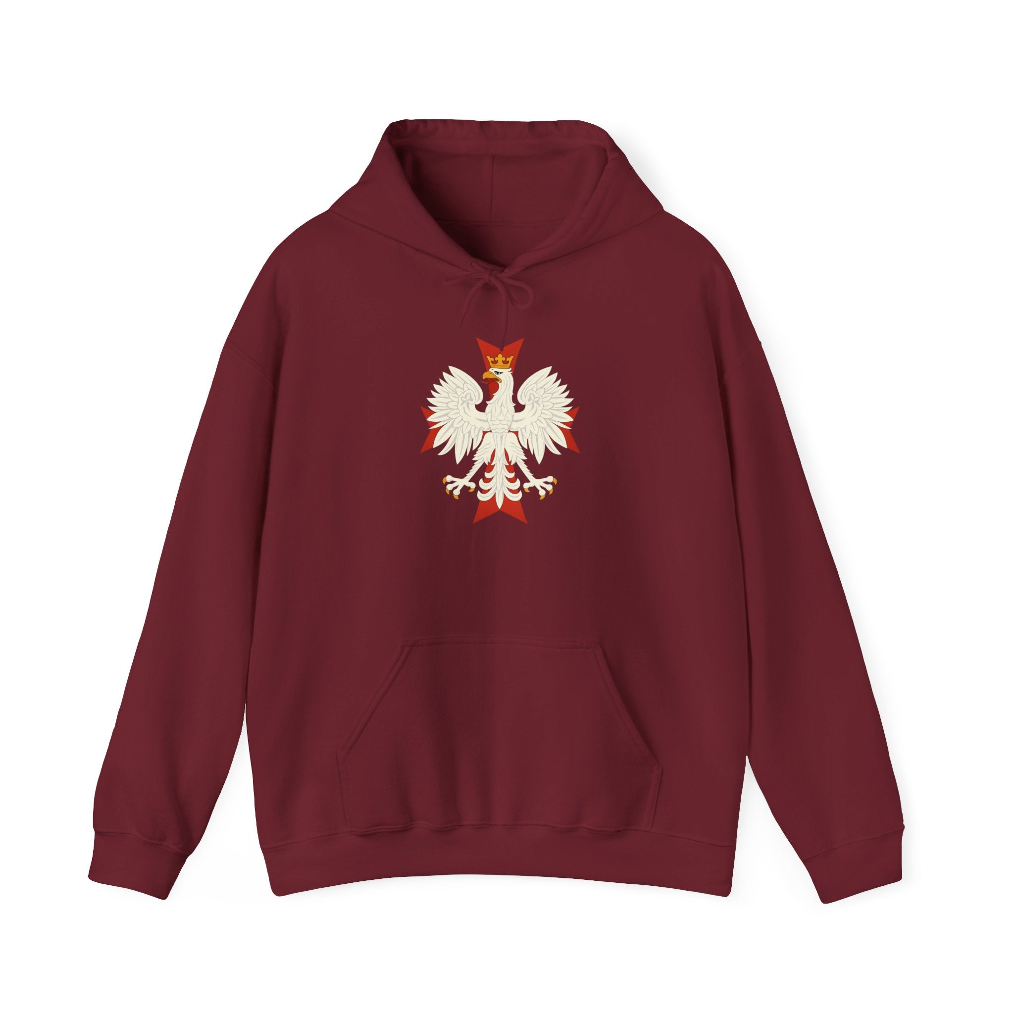Polish Eagle Cross Pull Over Hoodie Sweatshirt