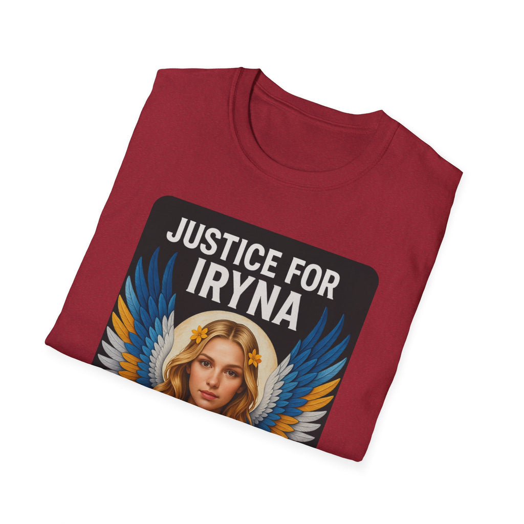 Justice for Iryna Unisex Softstyle T-Shirt, Protest T-Shirt, Statement Apparel