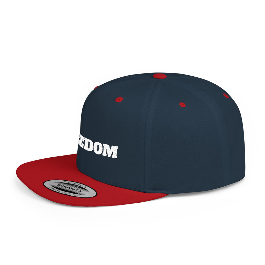 Freedom Flat Bill Snapback Cap, Freedom Adjustable Hat