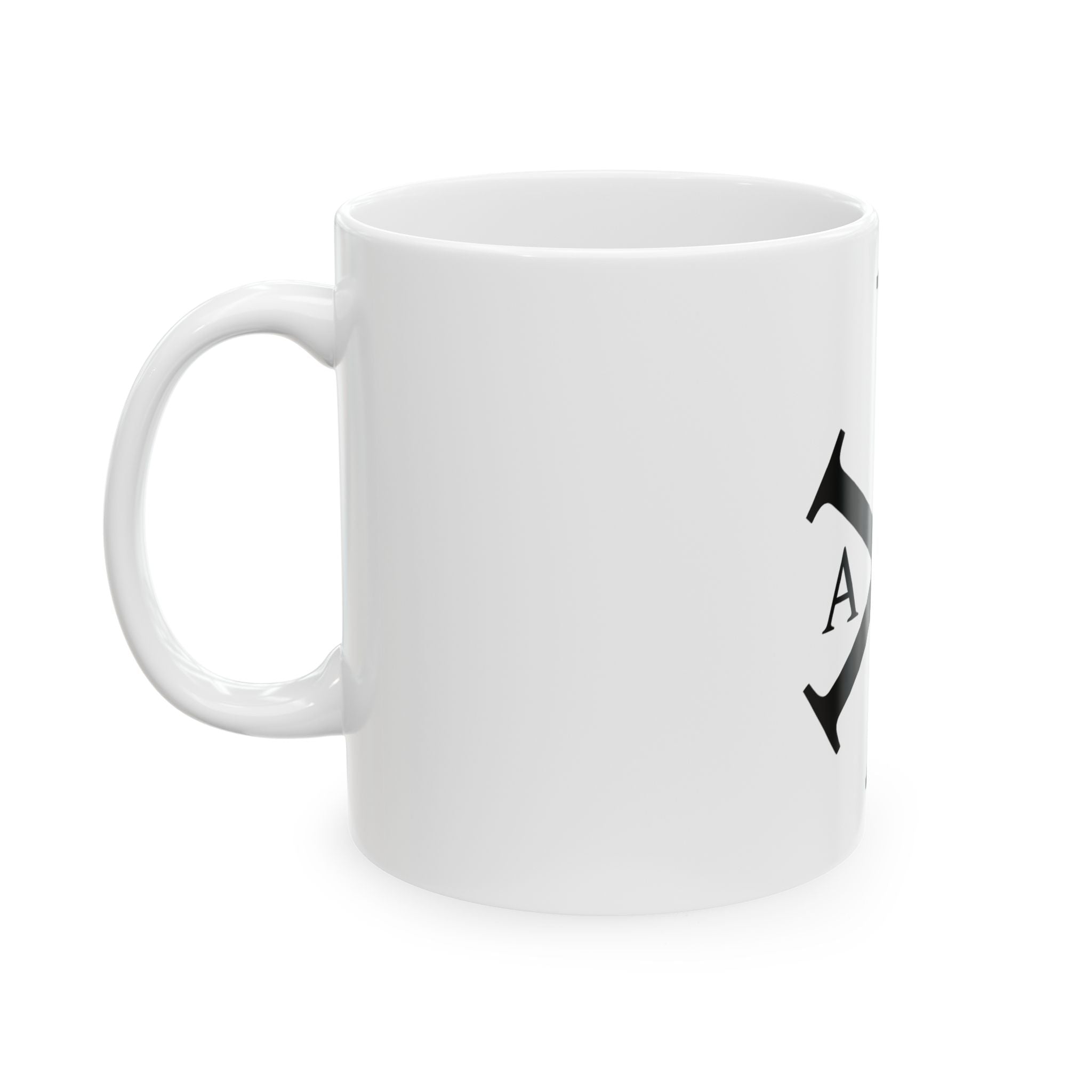 Pi Chi Rho Black Design Christian Symbol Ceramic Mug