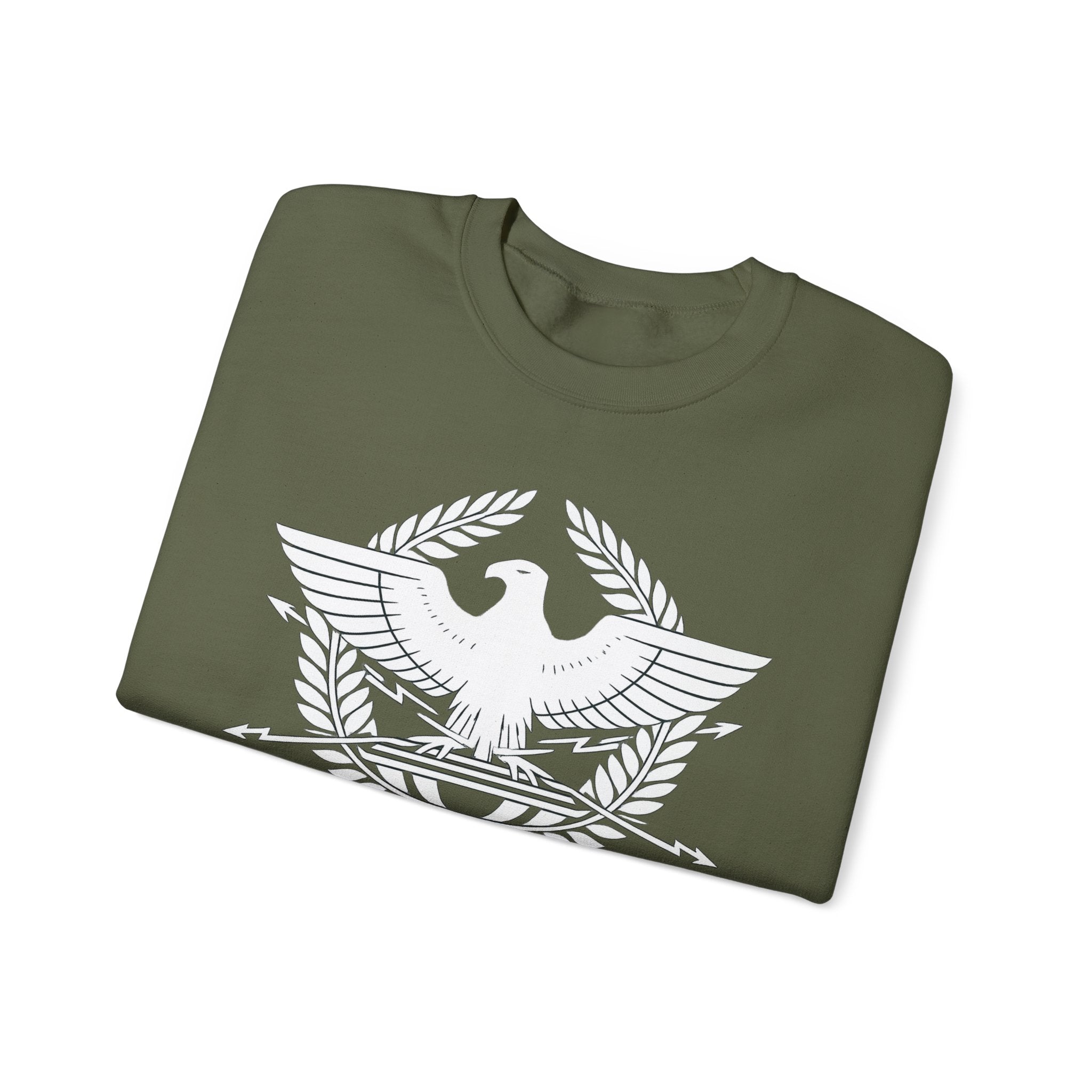 SPQR Roman Eagle White Design Crewneck Sweatshirt
