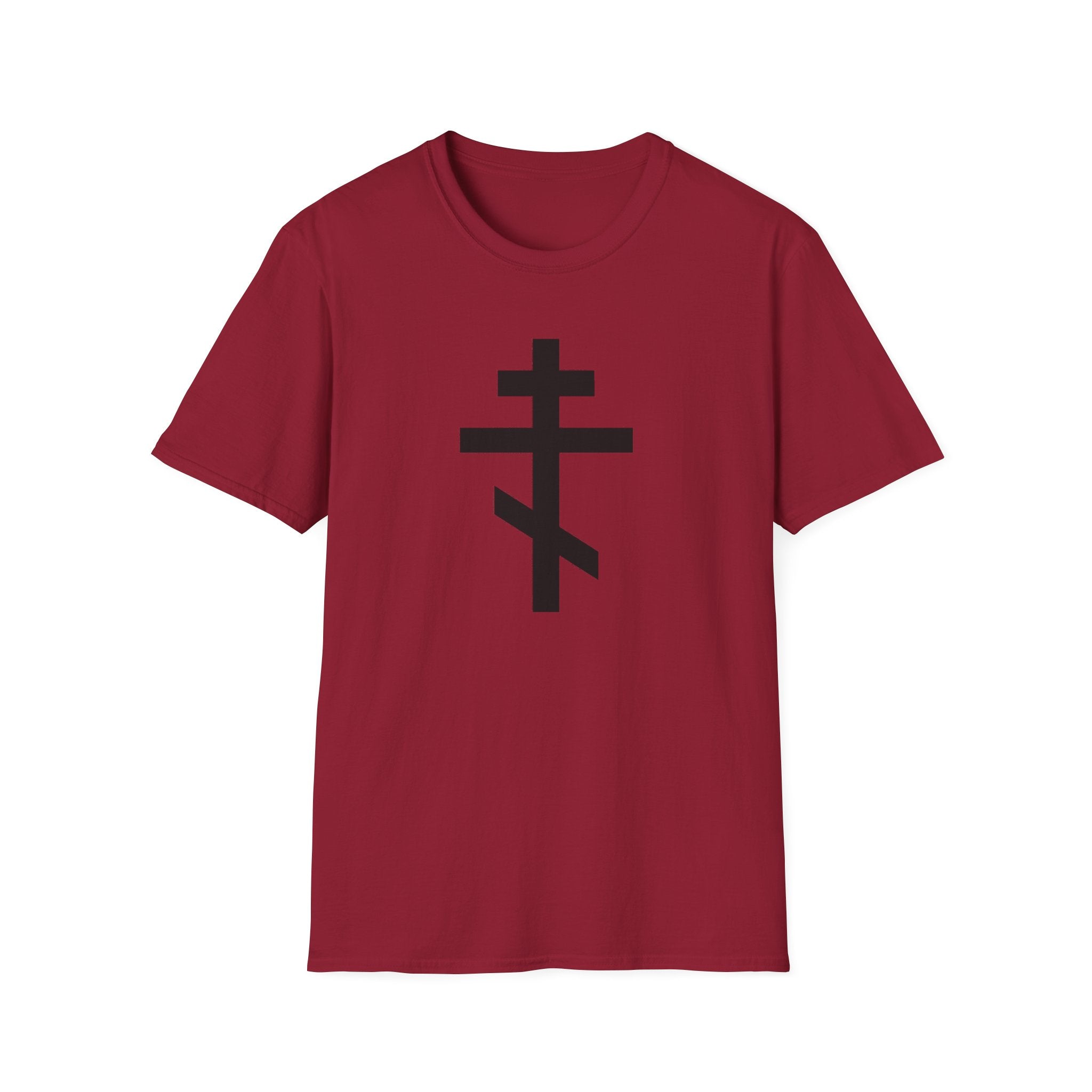 Crucifix Black Unisex Cotton Softstyle T-Shirt