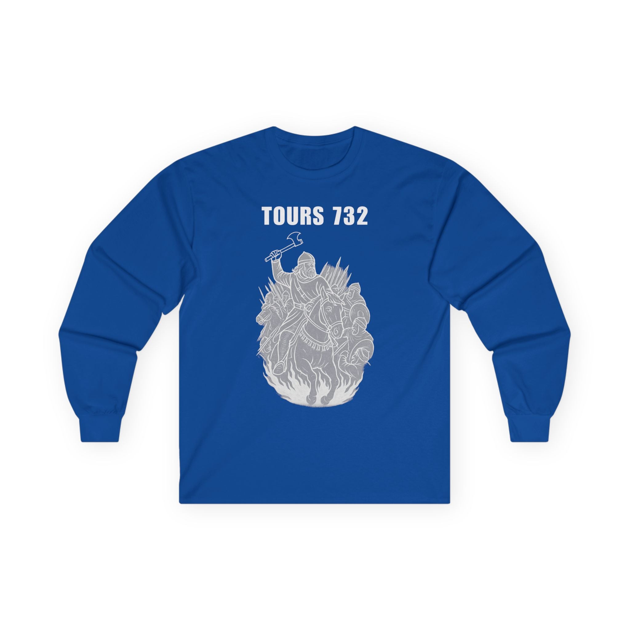 Battle of Tours 732 AD Charles The Hammer Martel Graphic Long Sleeve Tee