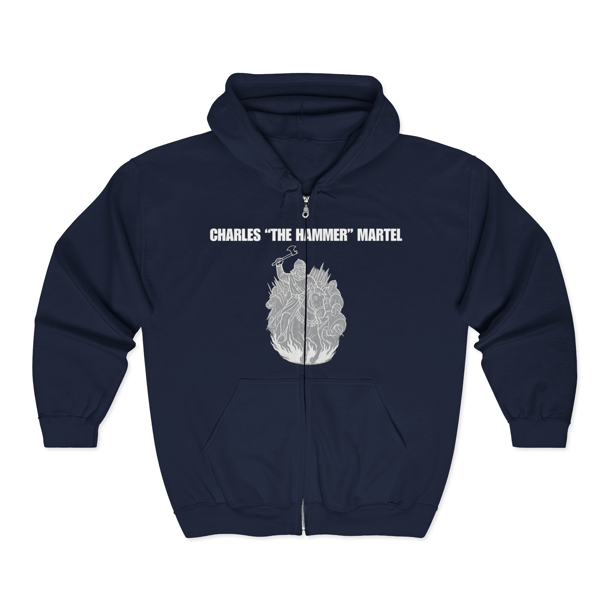 Charles "The Hammer" Martel Zip Up Hoodie Sweatshirt