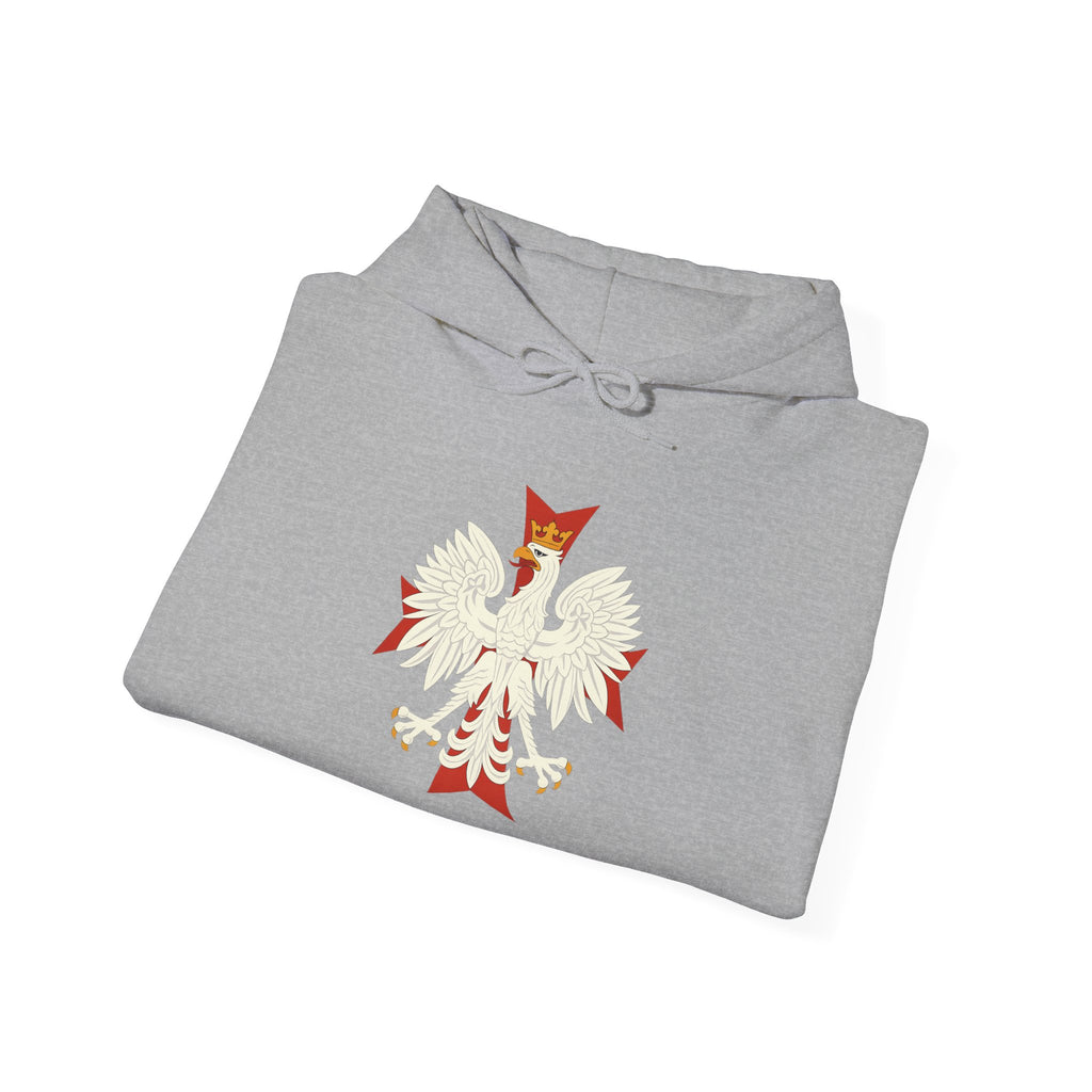 Polish Eagle Cross Pull Over Hoodie Sweatshirt
