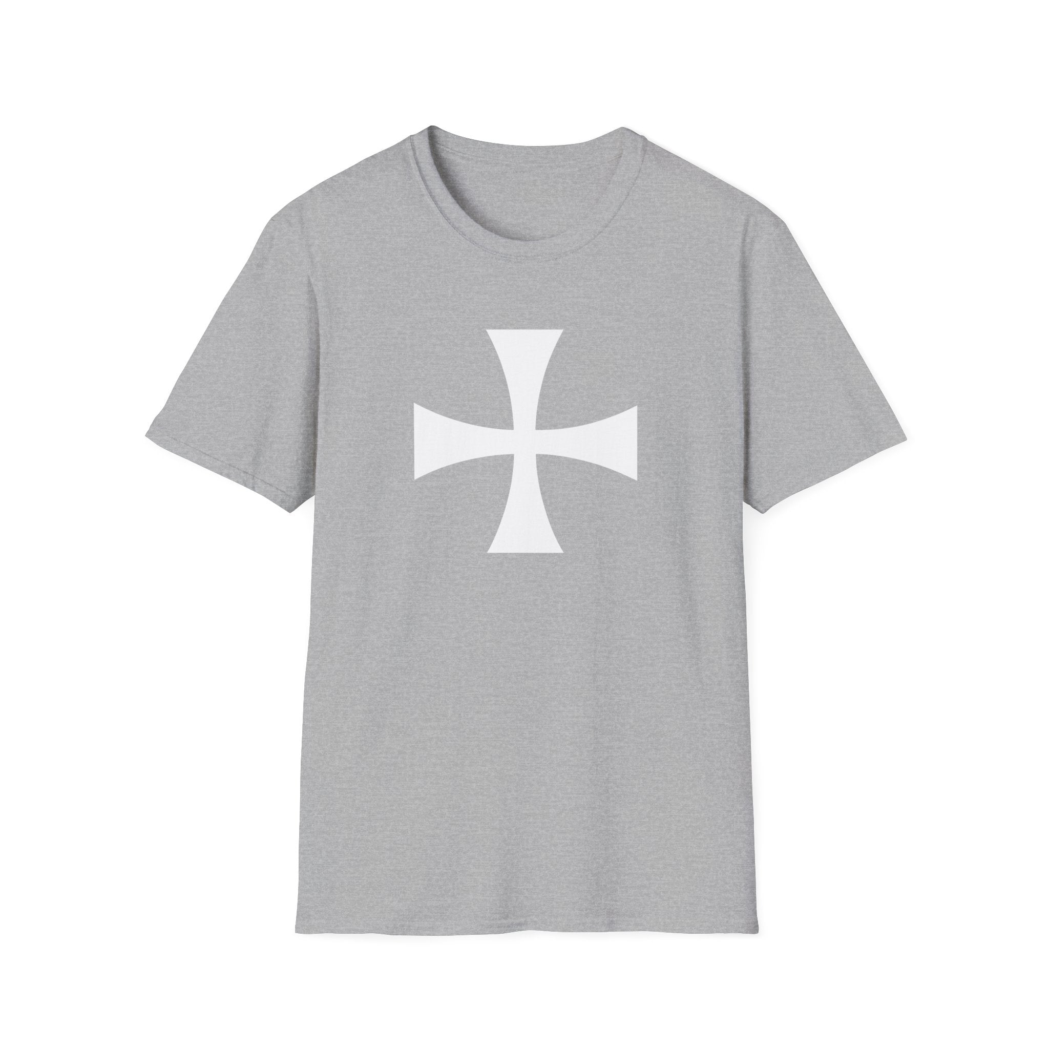 Teutonic Cross White Softstyle Cotton T-Shirt