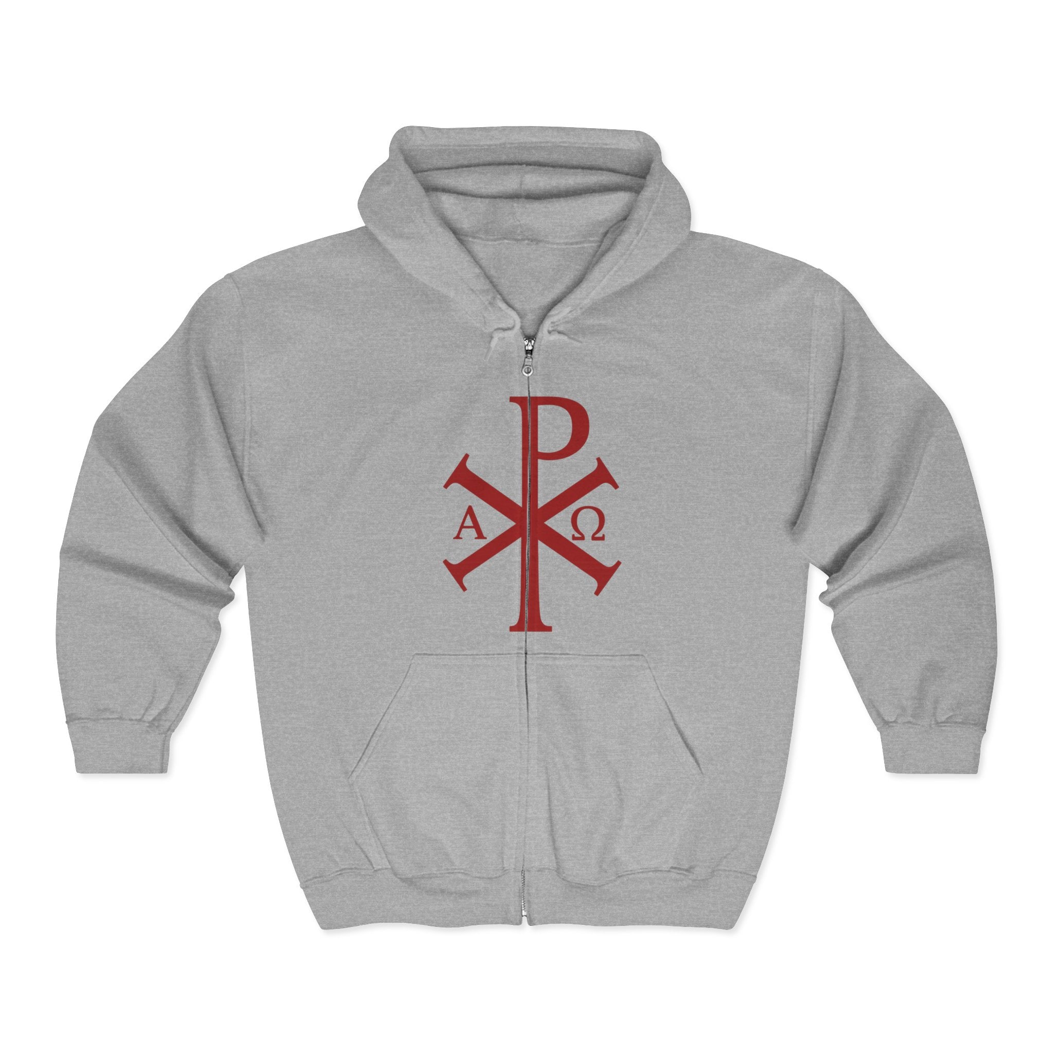 Pi Chi Rho Red Design Graphic Zip Up Hoodie