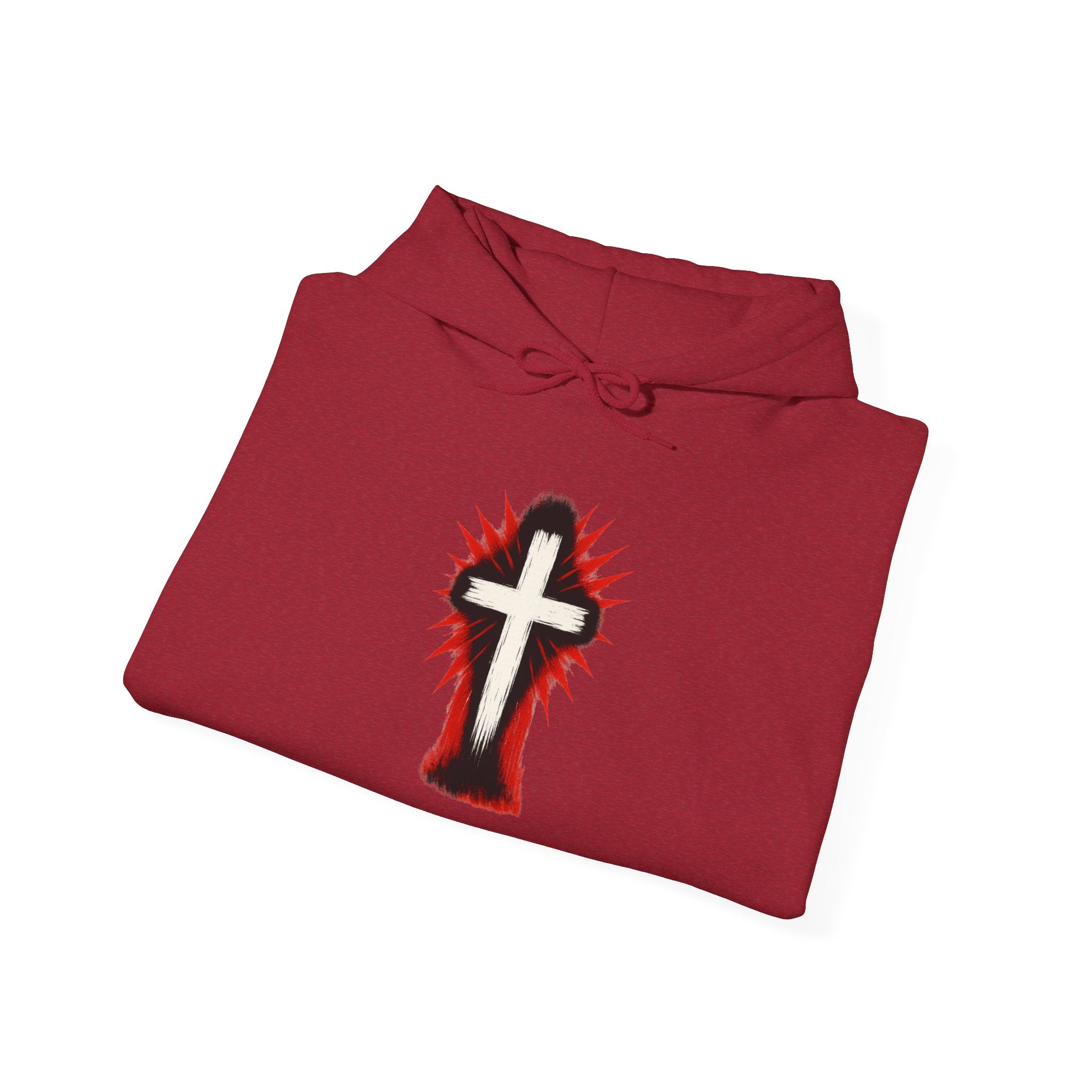 Cross Design Unisex Hoodie, Crucifix Hoodie