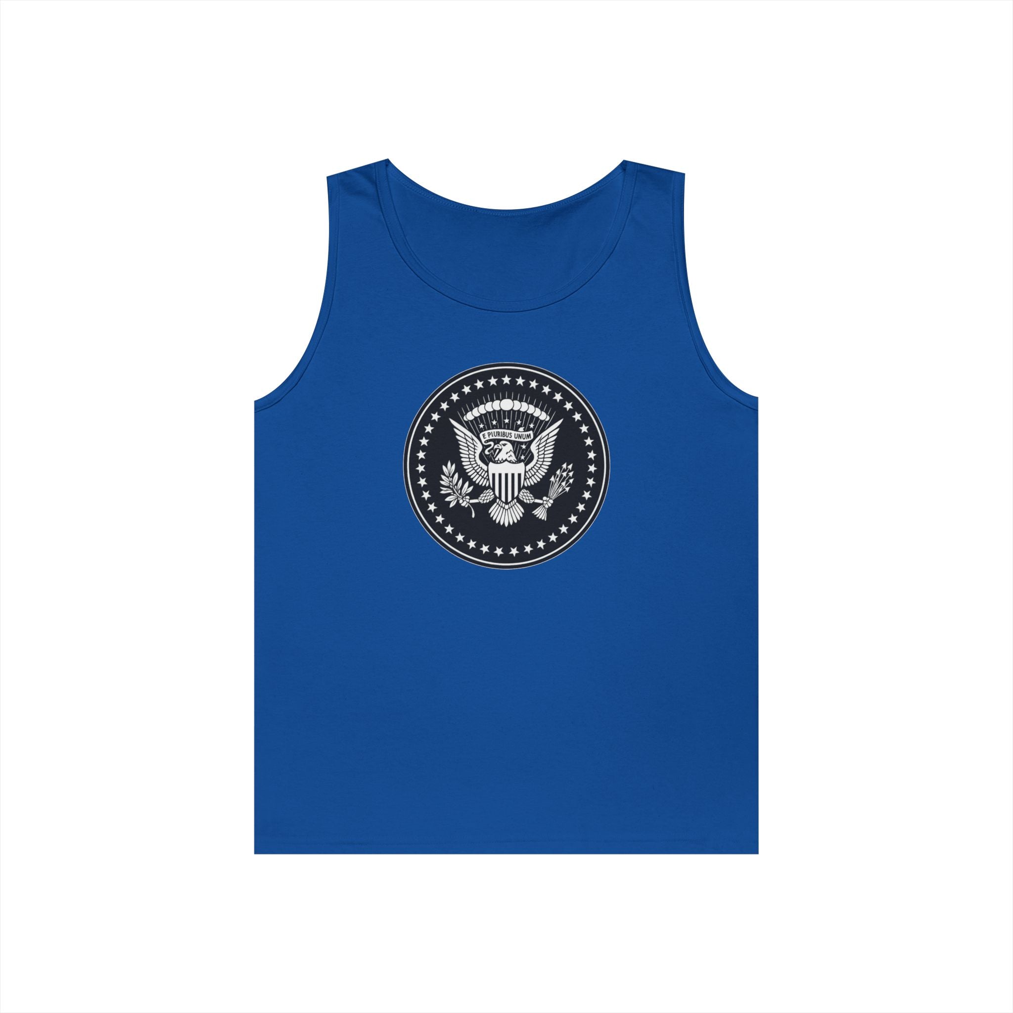 American Eagle Presidential Seal Black Design Unisex Heavy Cotton Tank Top
