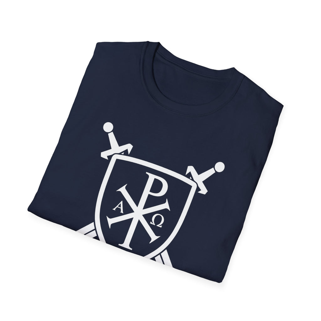 Unique Pi Chi Rho Crest Shield White Design Softstyle T-Shirt