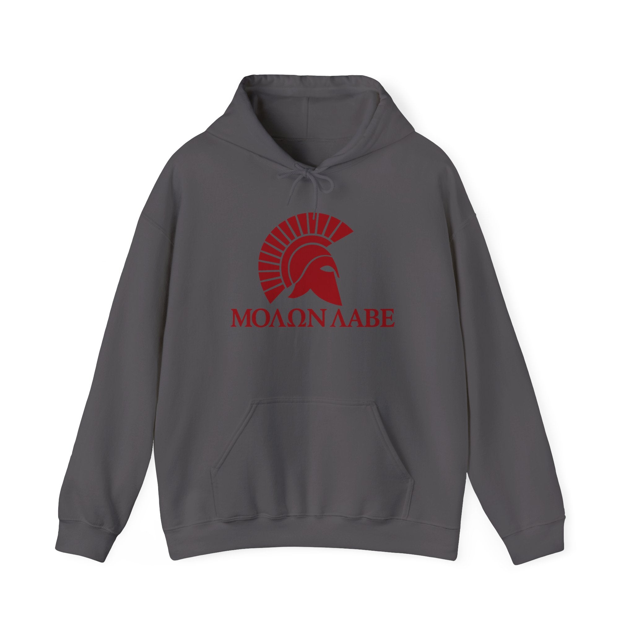 Molon Labe "Come and Take It!" in Greek Red Design Pull Over Hooded Sweatshirt