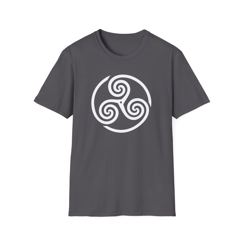 Celtic Spiral Triskele Symbol Alt Design White Unisex Tank Top