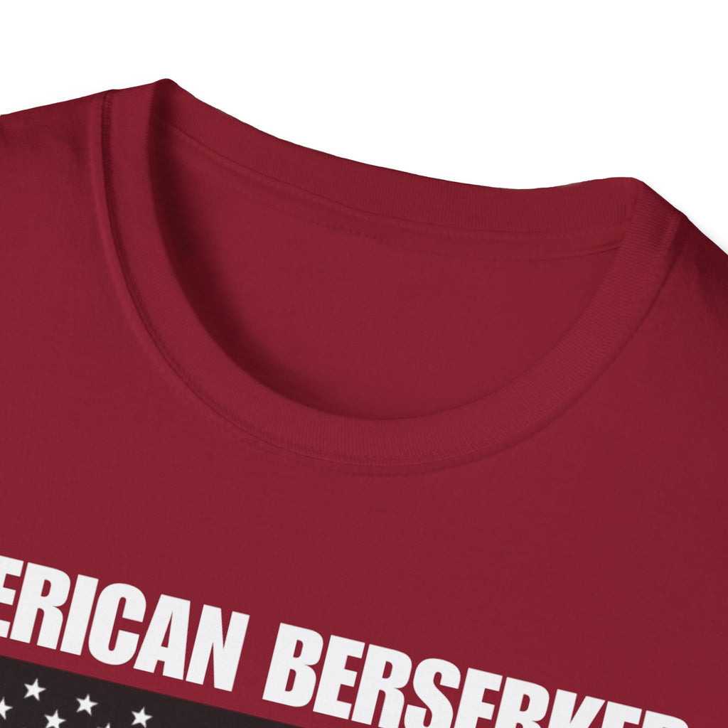 Bold American Berserker Black and White Softstyle T-Shirt