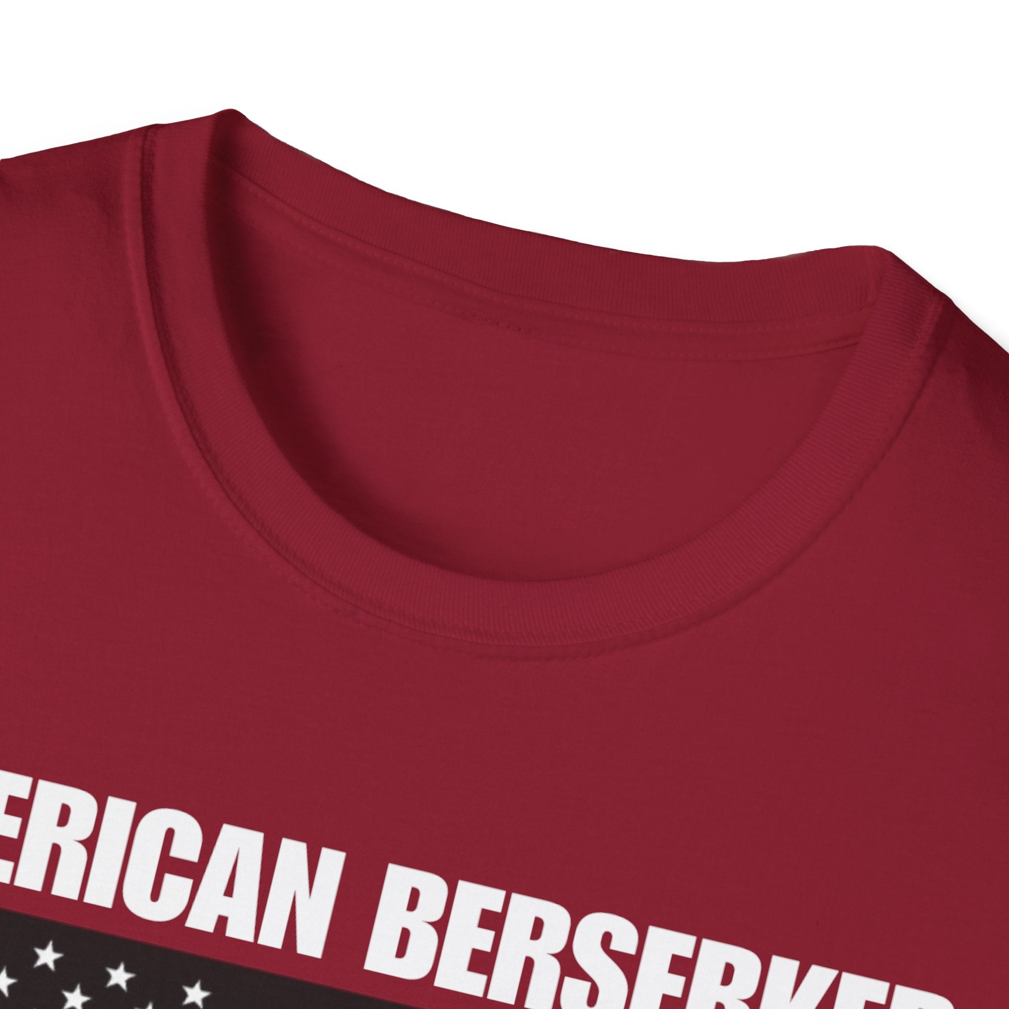 Bold American Berserker Black and White Softstyle T-Shirt