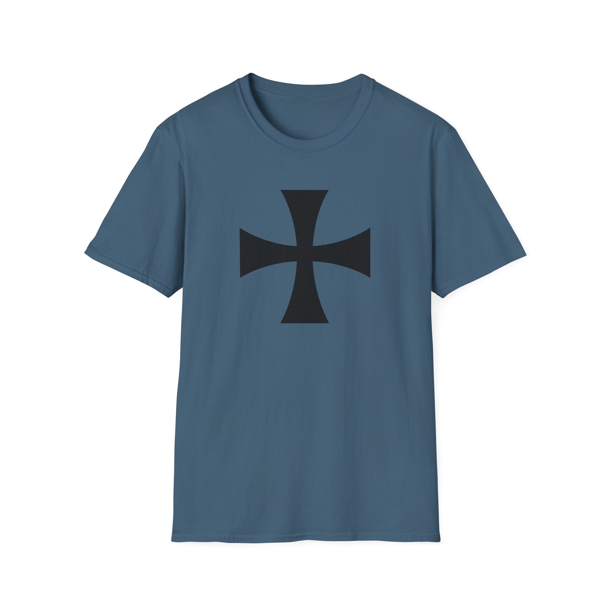 Teutonic Cross Black Design Softstyle Cotton T-Shirt