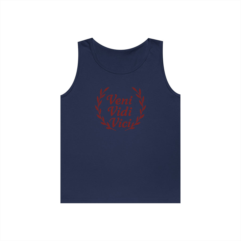 Veni Vidi Vici Red Design Unisex Heavy Cotton Tank Top