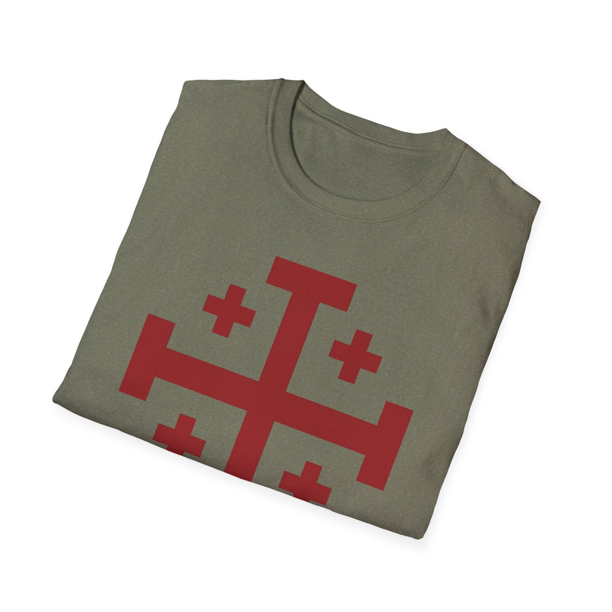 Cross of Jerusalem Red Design Softstyle T-Shirt