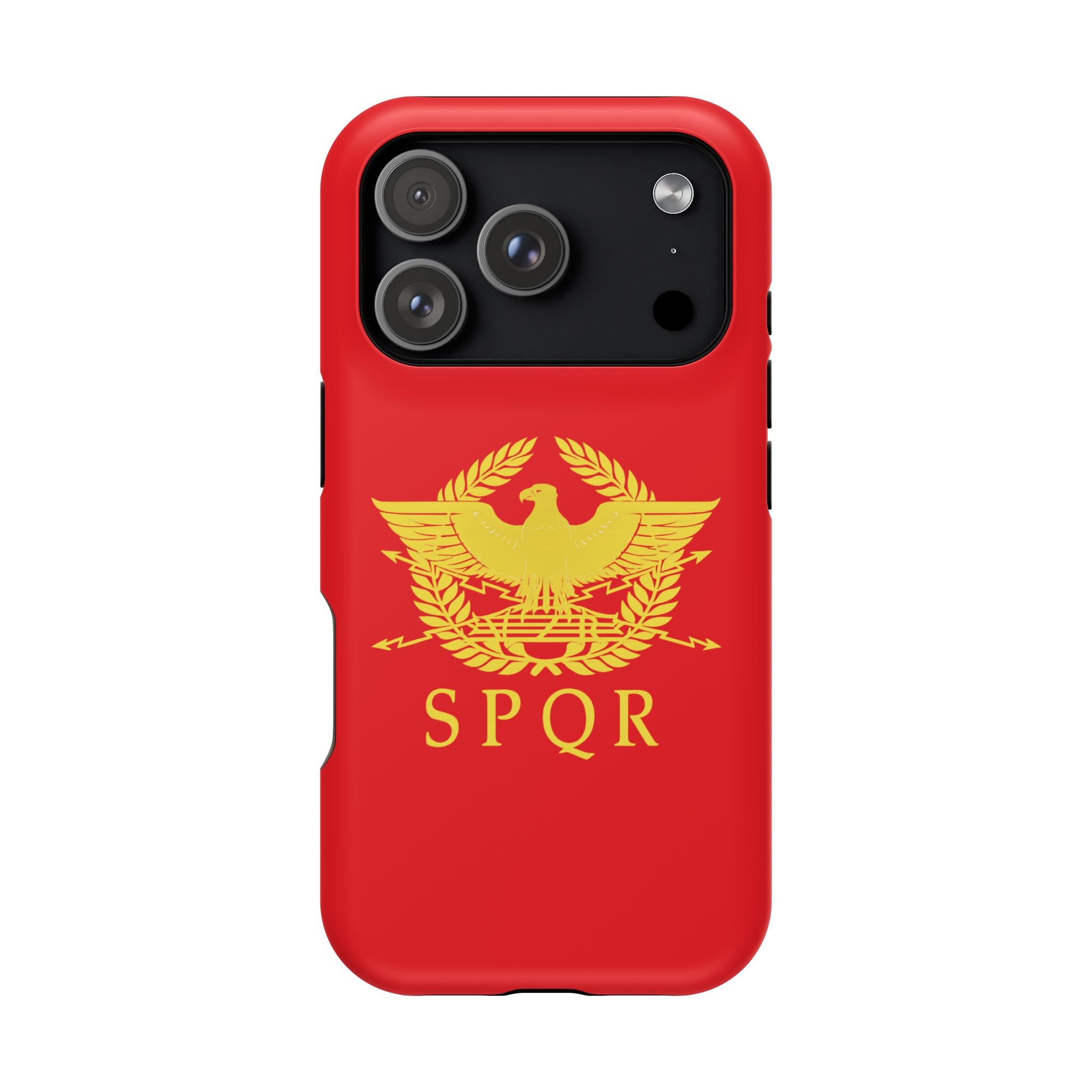 SPQR Gold Roman Eagle Symbol Red Magnetic Impact-Resistant Cases