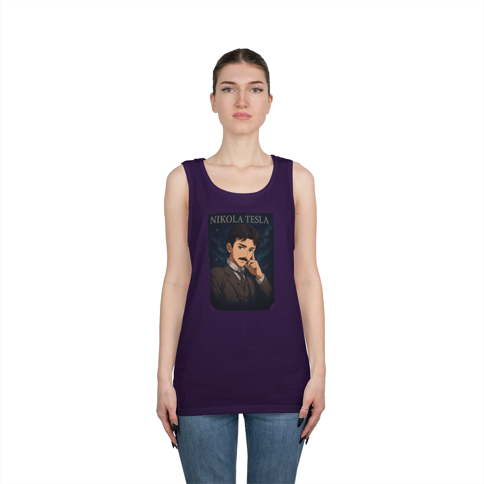 Nikola Tesla Unisex Heavy Cotton Tank Top