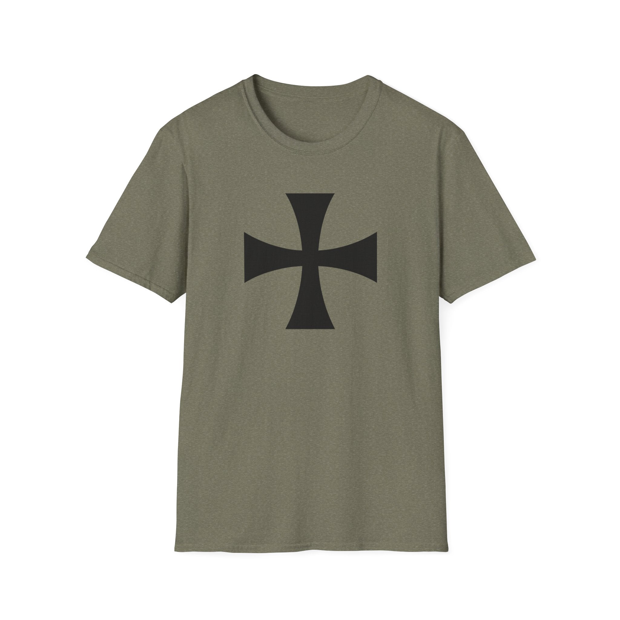 Teutonic Cross Black Design Softstyle Cotton T-Shirt