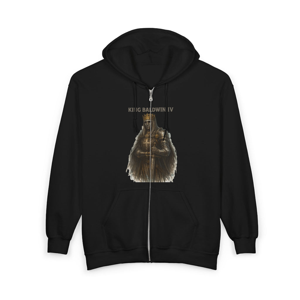 King Baldwin IV Zip-Up Hoodie, King Baldwin IV Zip-Up Sweatshirt