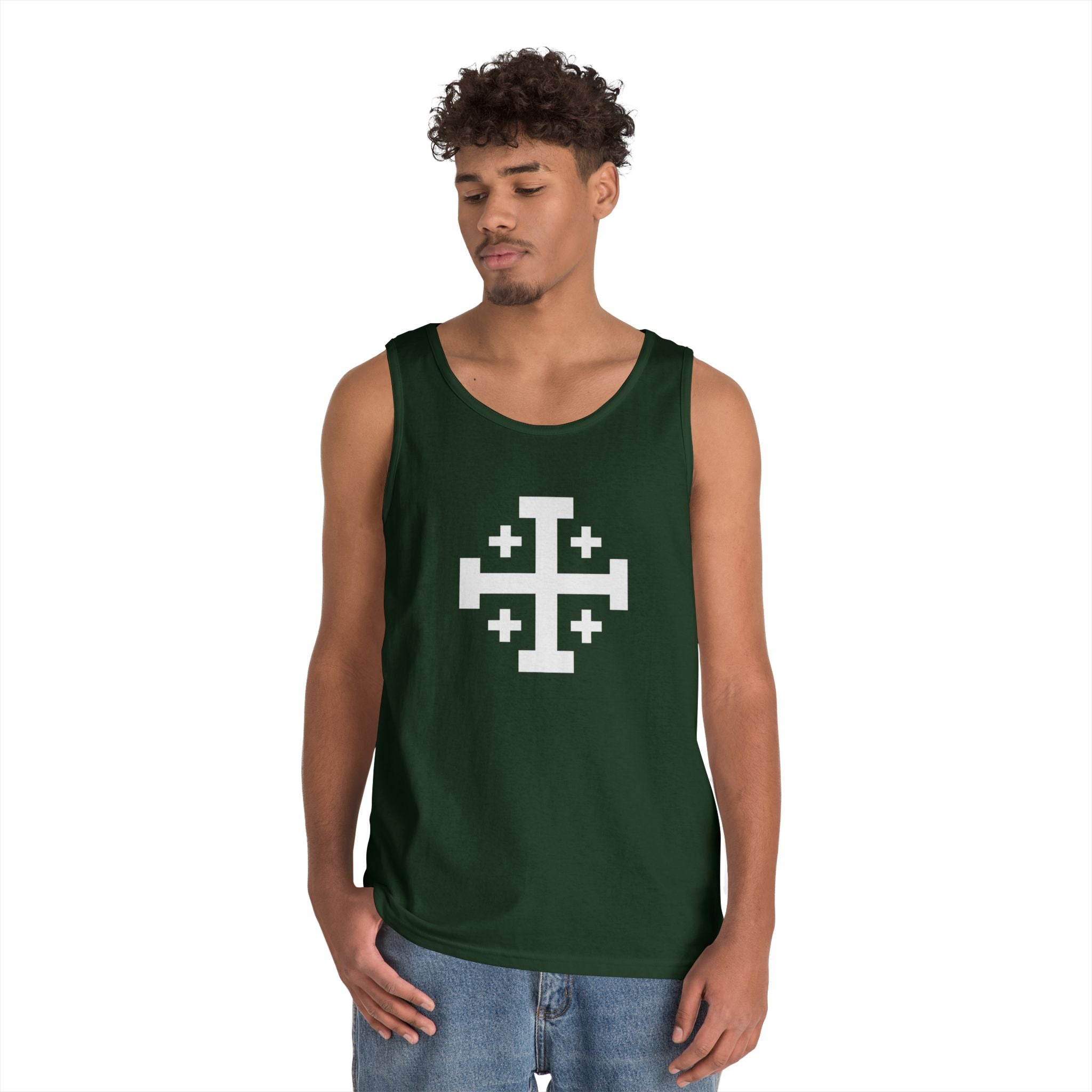 Cross of Jerusalem Unisex Heavy Cotton Tank Top