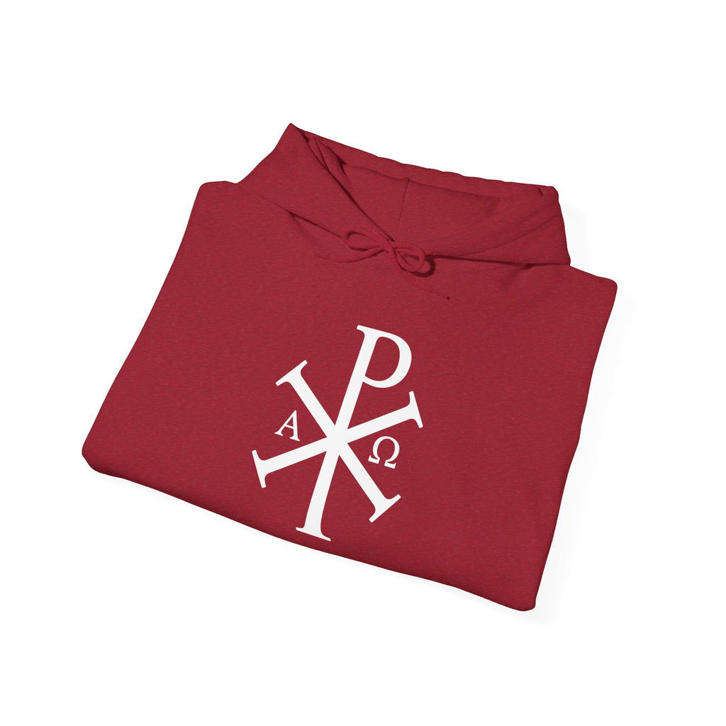 Pi Chi Rho White Design Graphic Pull Over Hoodie Sweatshirt