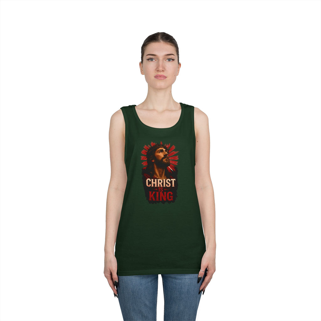 Christ is King Heavy Cotton Tank Top