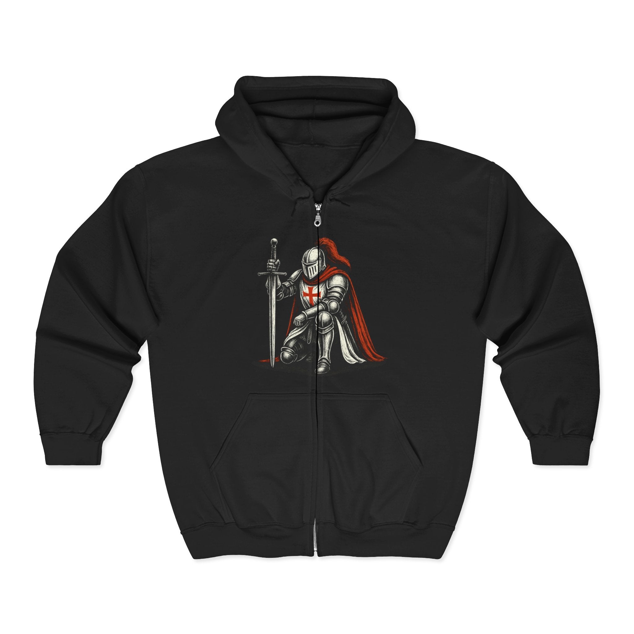 Crusader Knight Zip Up Hoodie