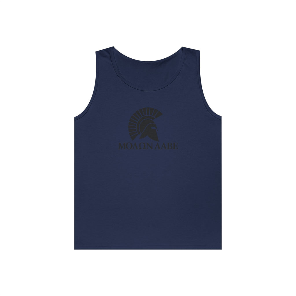 Molon Labe "Come and Take It!" in Greek Black Design Heavy Cotton Tank Top