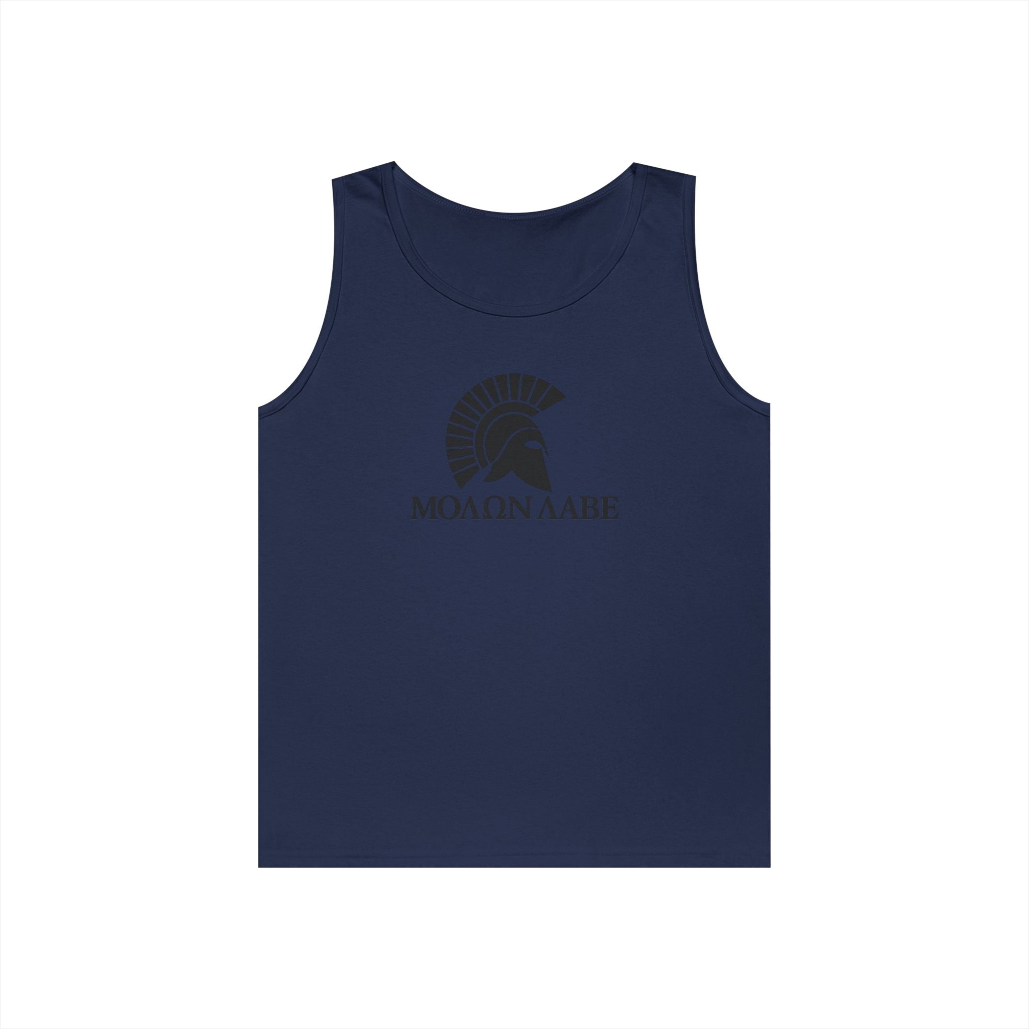 Molon Labe "Come and Take It!" in Greek Black Design Heavy Cotton Tank Top