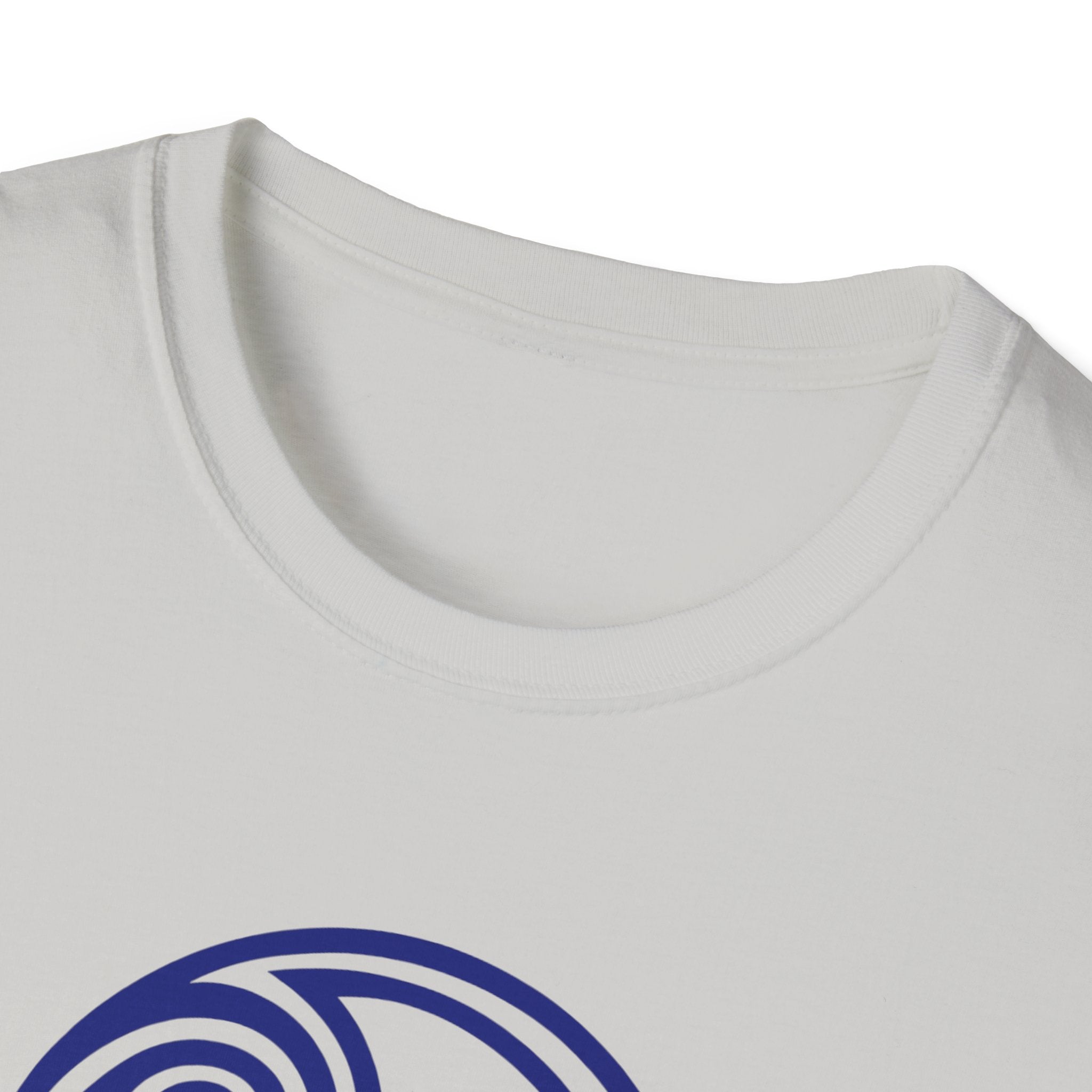 Celtic Spiral Triskele Trinity Symbol Blue Softstyle T-Shirt