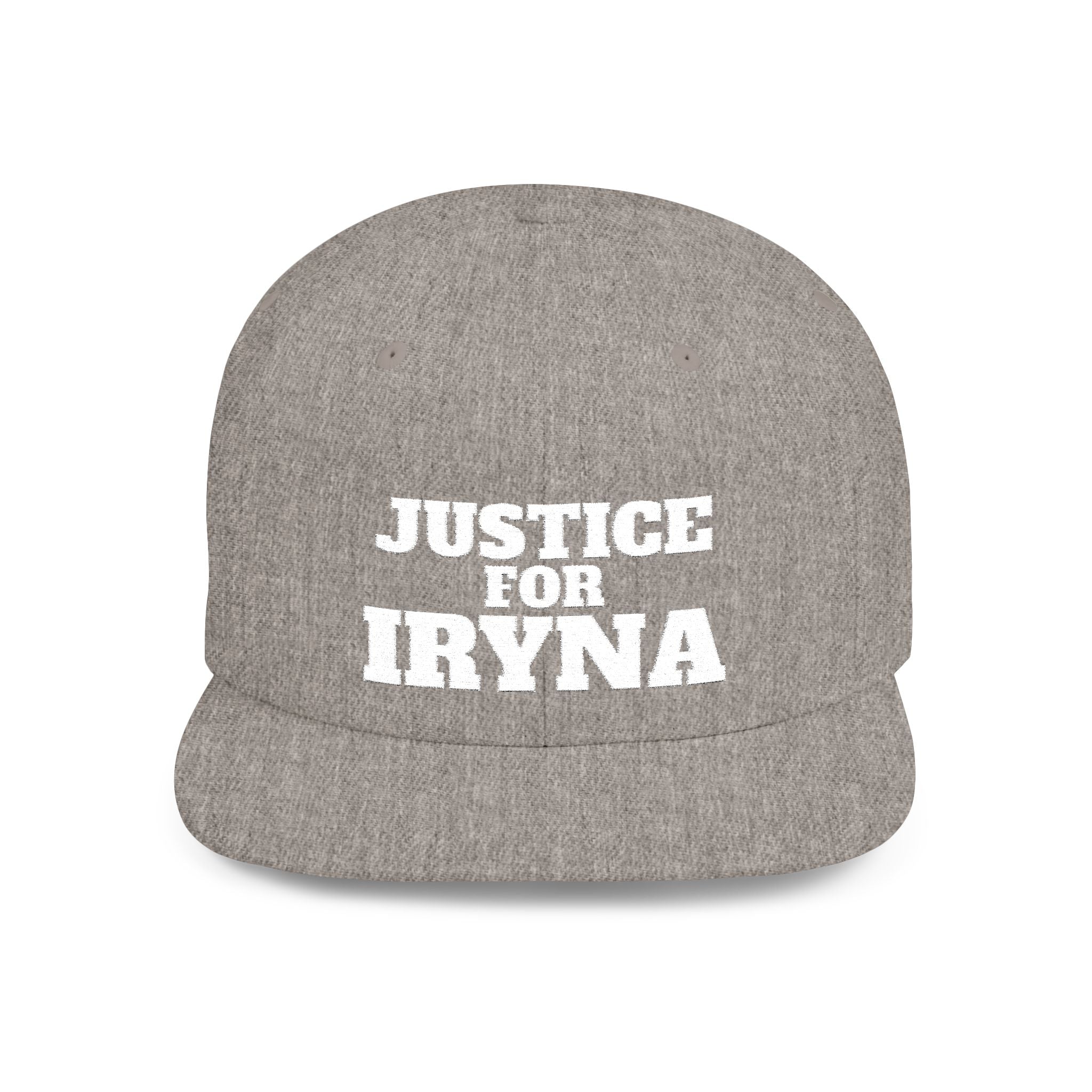 Justice for Iryna Flat Bill Snapback Hat, Statement Cap,