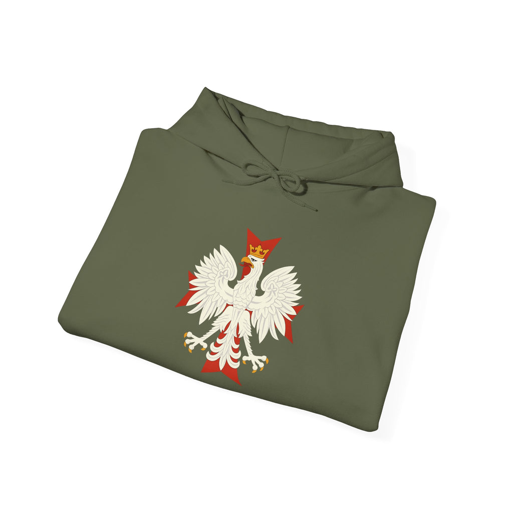 Polish Eagle Cross Pull Over Hoodie Sweatshirt