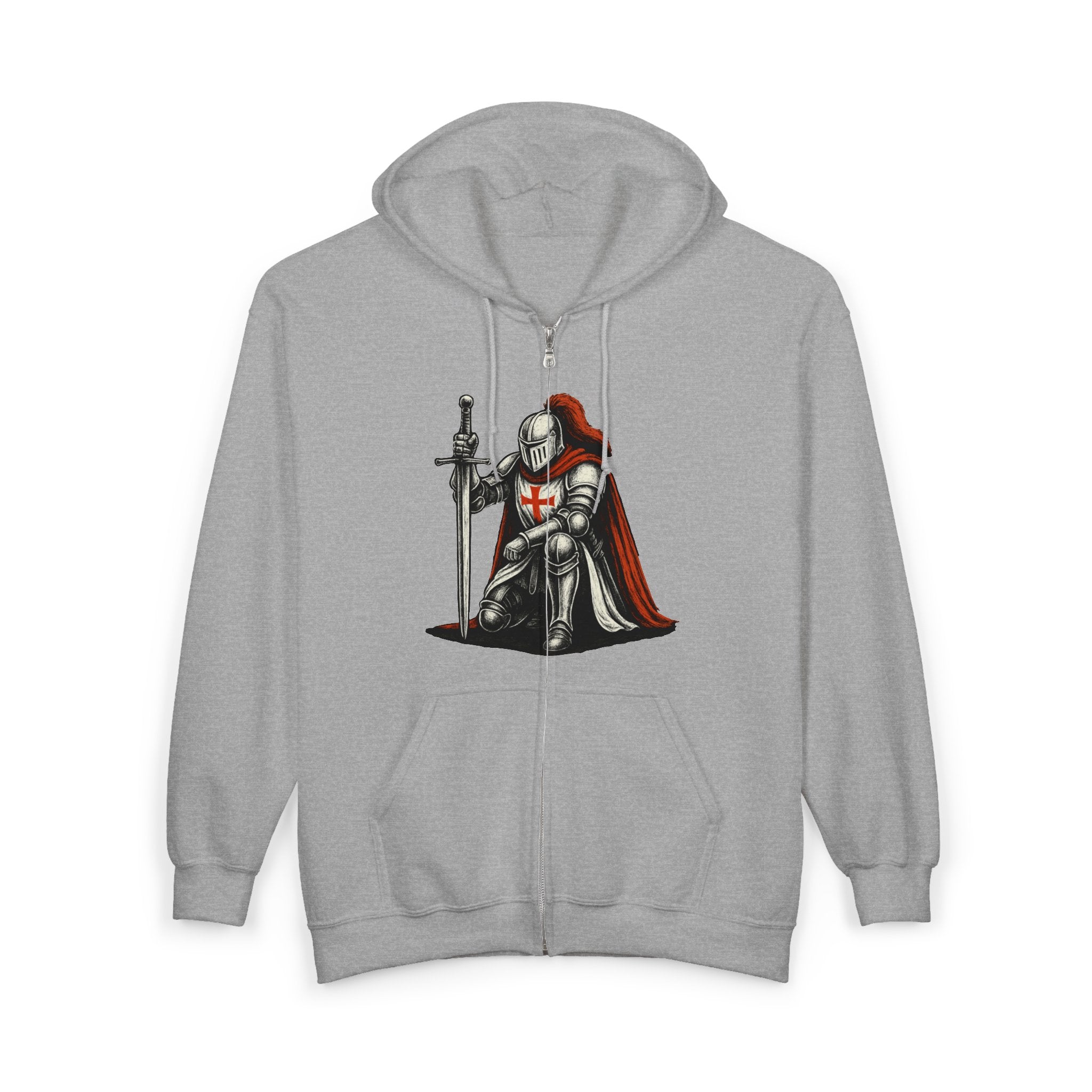 Crusader Knight Zip Up Hoodie