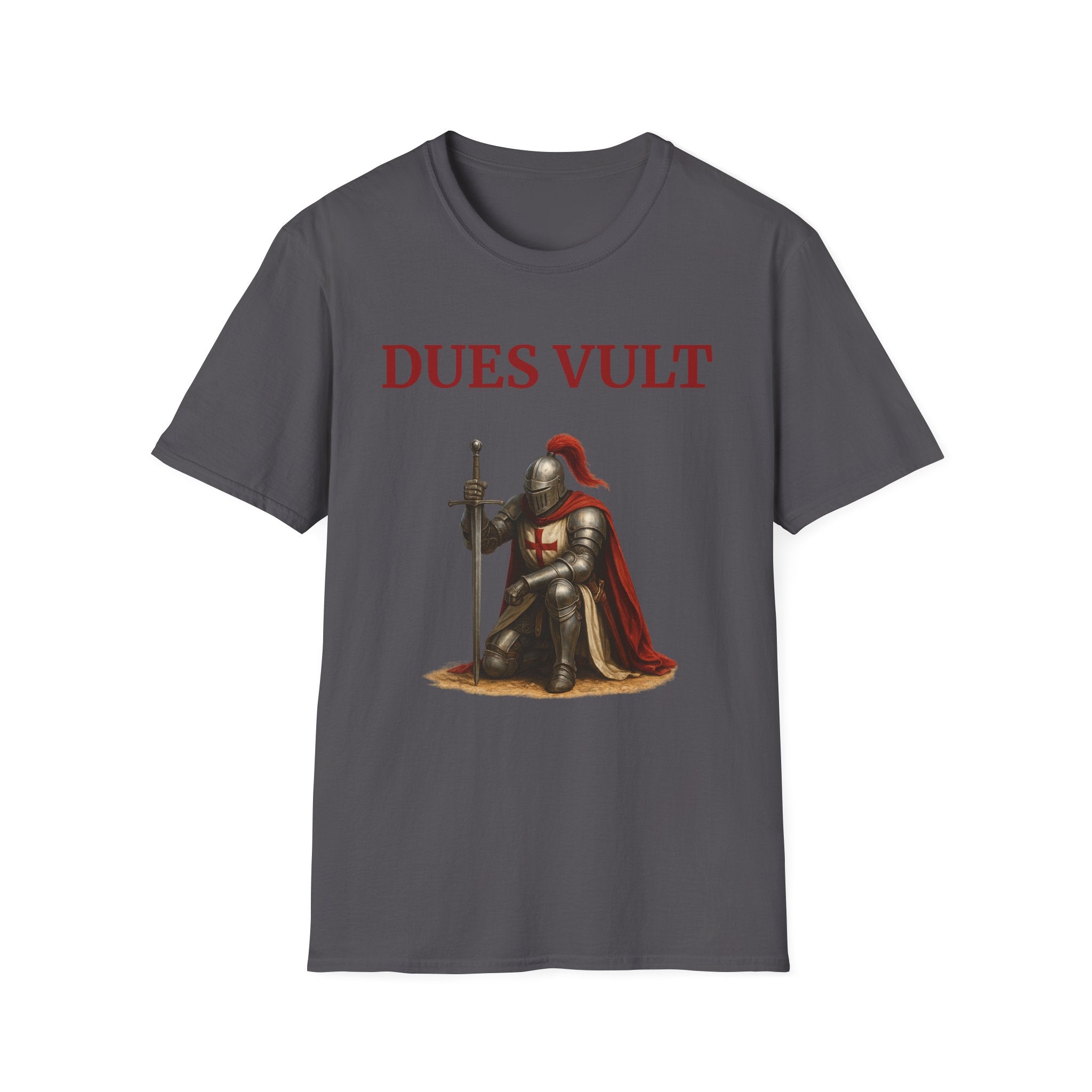 Inspirational Dues Vult Crusader T-Shirt for Knights