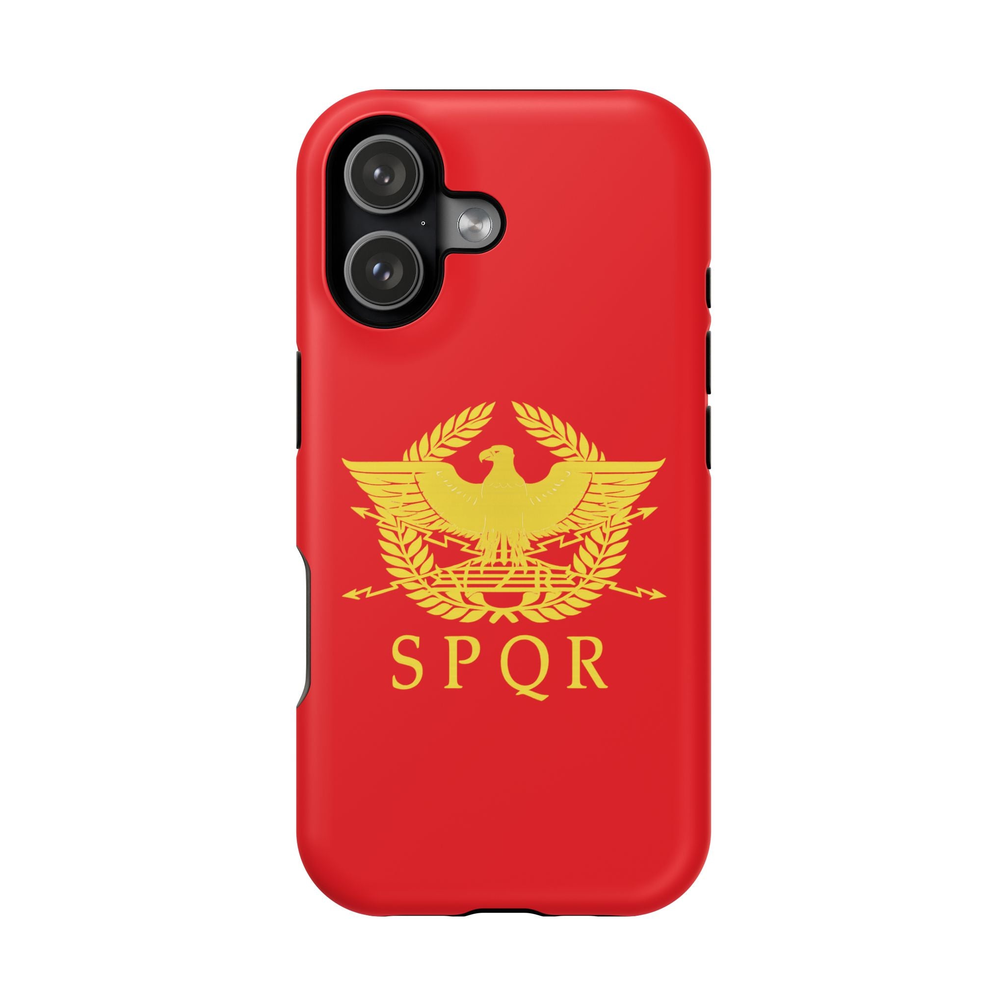 SPQR Gold Roman Eagle Symbol Red Magnetic Impact-Resistant Cases