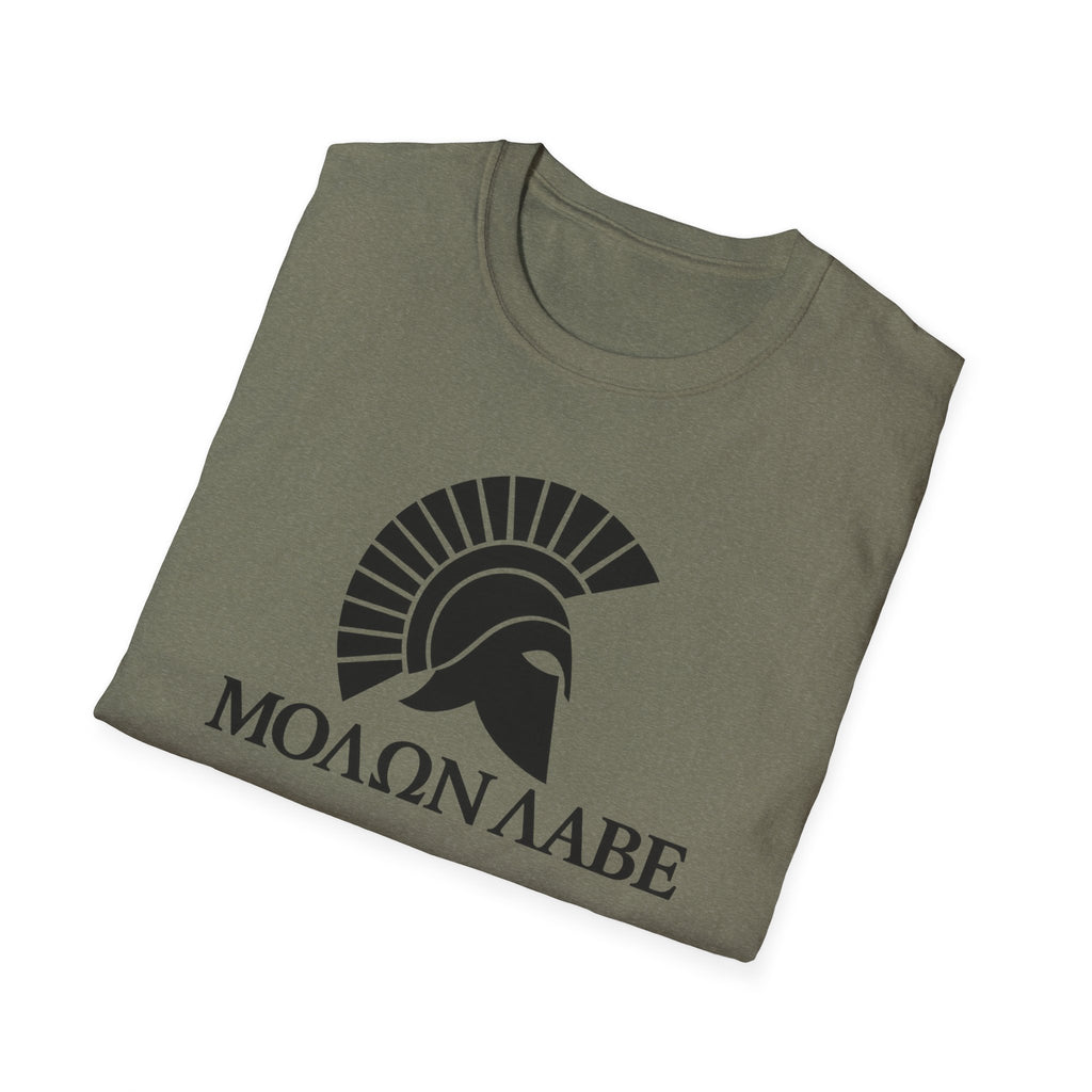Molon Labe "Come and Take It!" in Greek Black Design Softstyle Cotton T-Shirt Softstyle Cotton T-Shirt