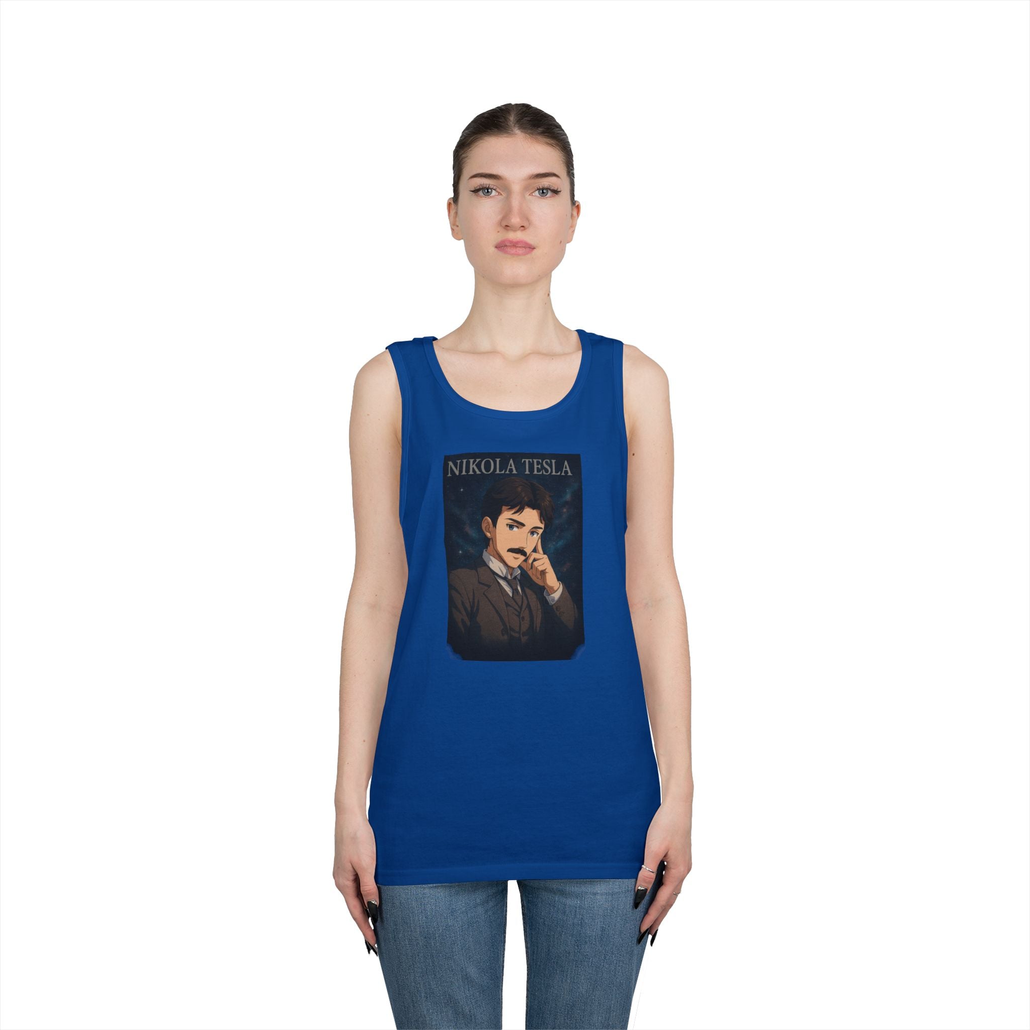Nikola Tesla Unisex Heavy Cotton Tank Top